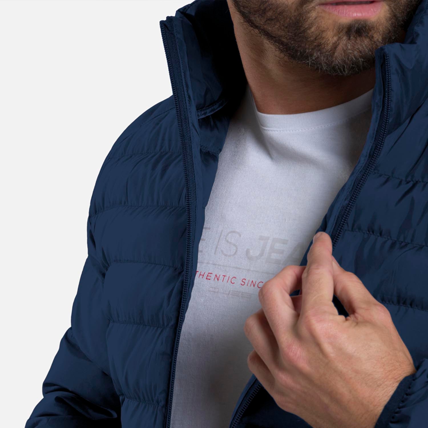 CHAQUETA ACOLCHADA COLOR AZUL OSCURO