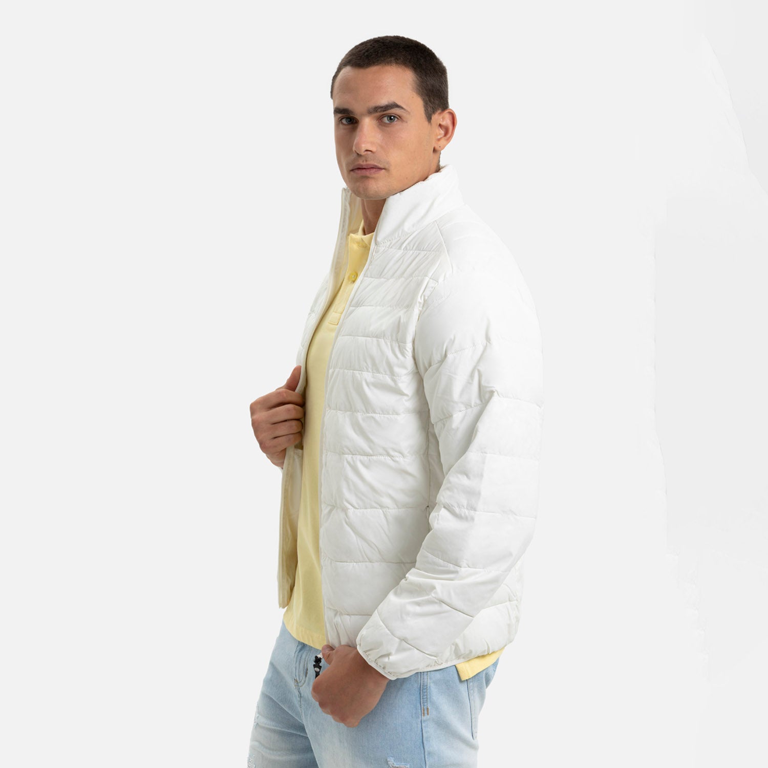 CHAQUETA ACOLCHADA COLOR IVORY