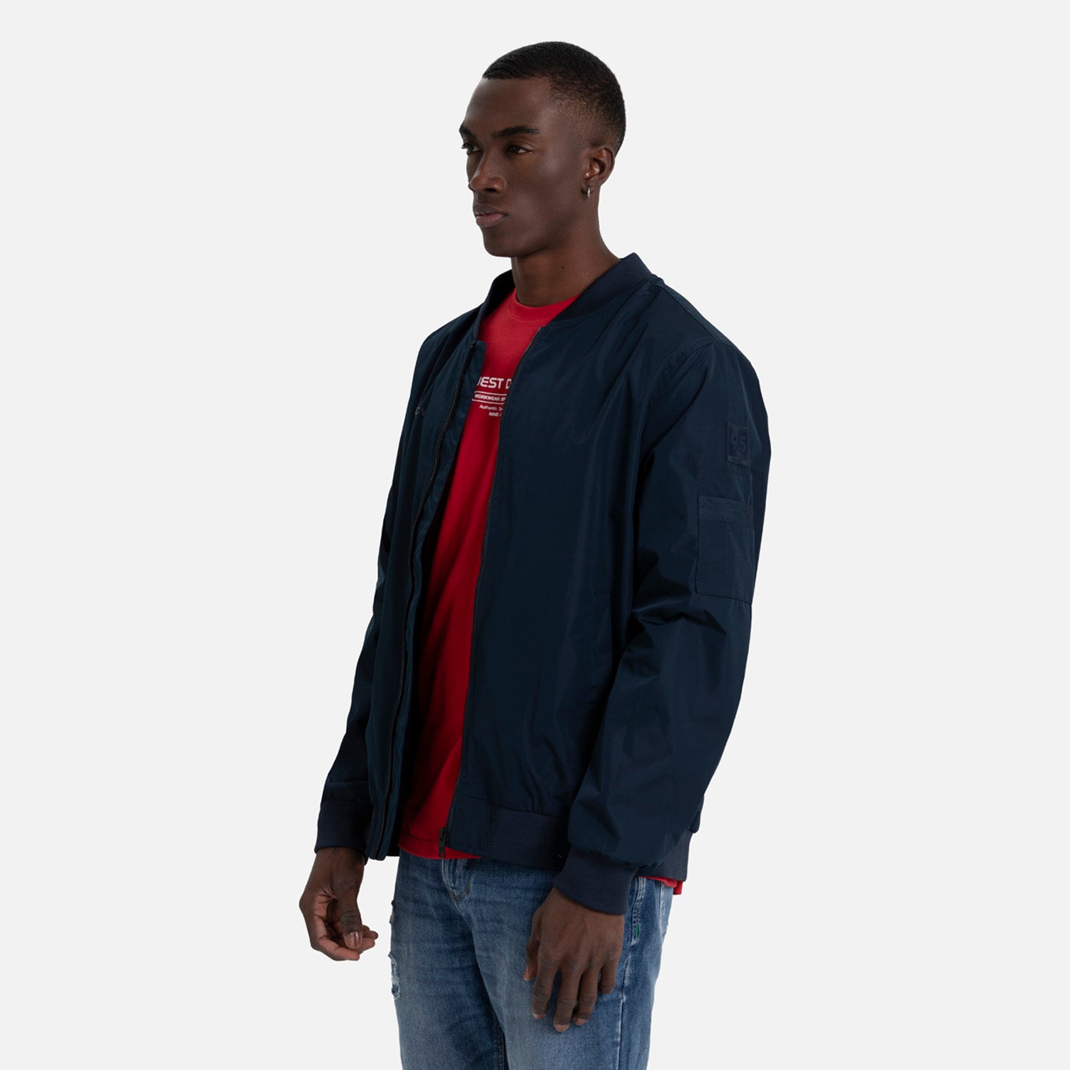 CHAQUETA BOMBER COLOR AZUL OSCURO