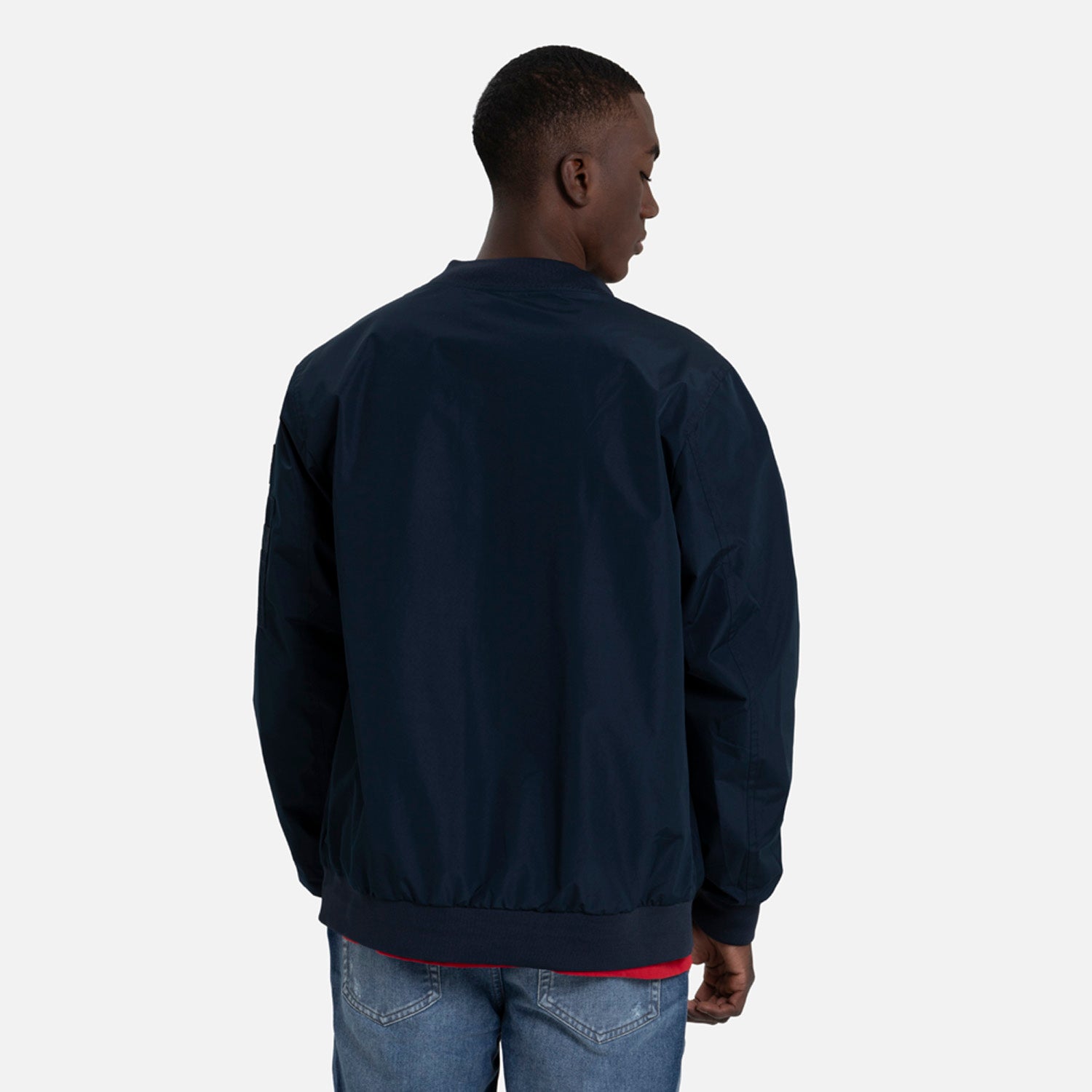 CHAQUETA BOMBER COLOR AZUL OSCURO