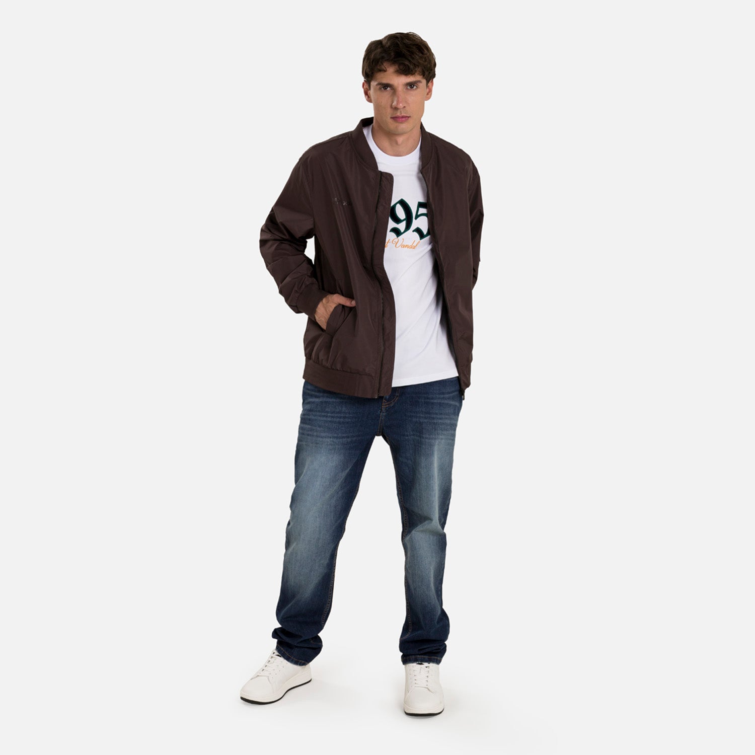 CHAQUETA BOMBER COLOR BRUNETTE