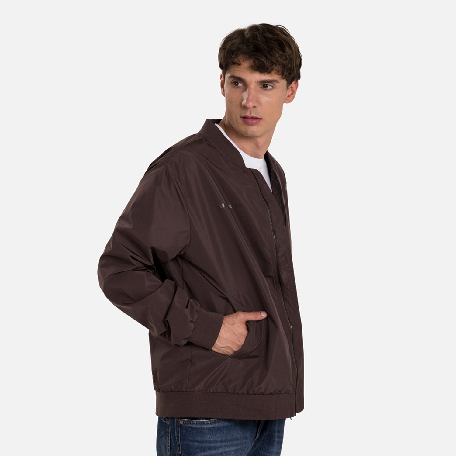CHAQUETA BOMBER COLOR BRUNETTE