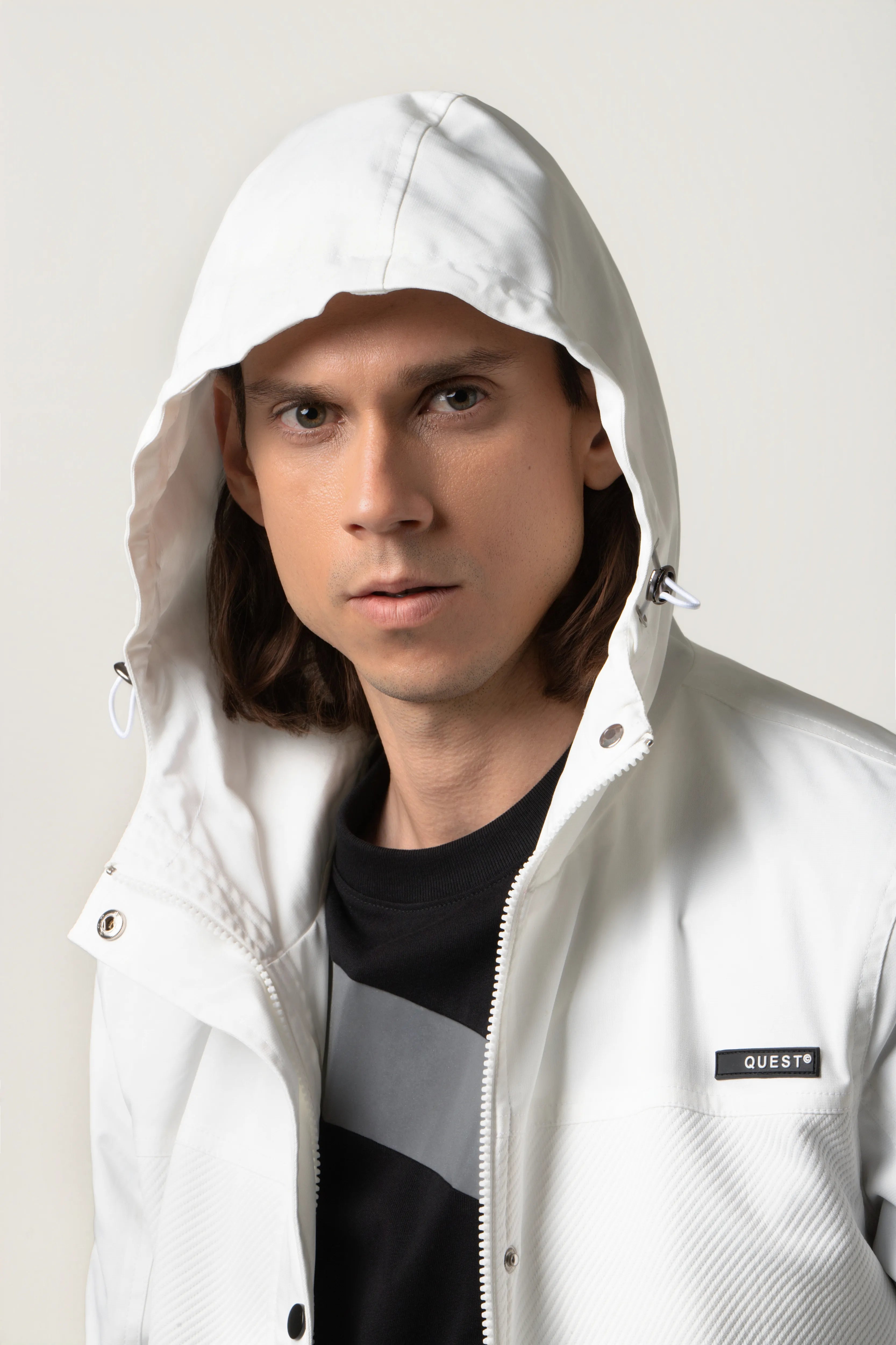 CHAQUETA PARKA COLOR BLANCO BLANCO