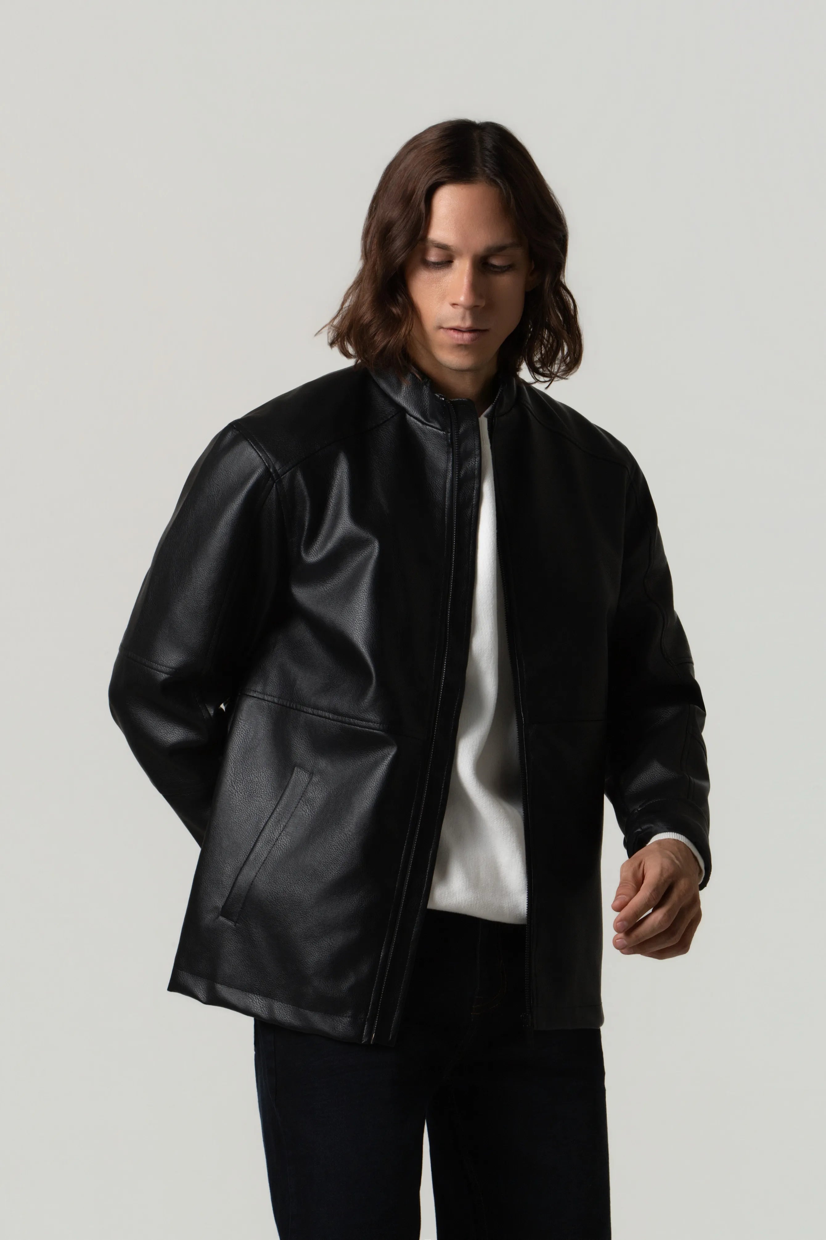 CHAQUETA BIKER COLOR NEGRO