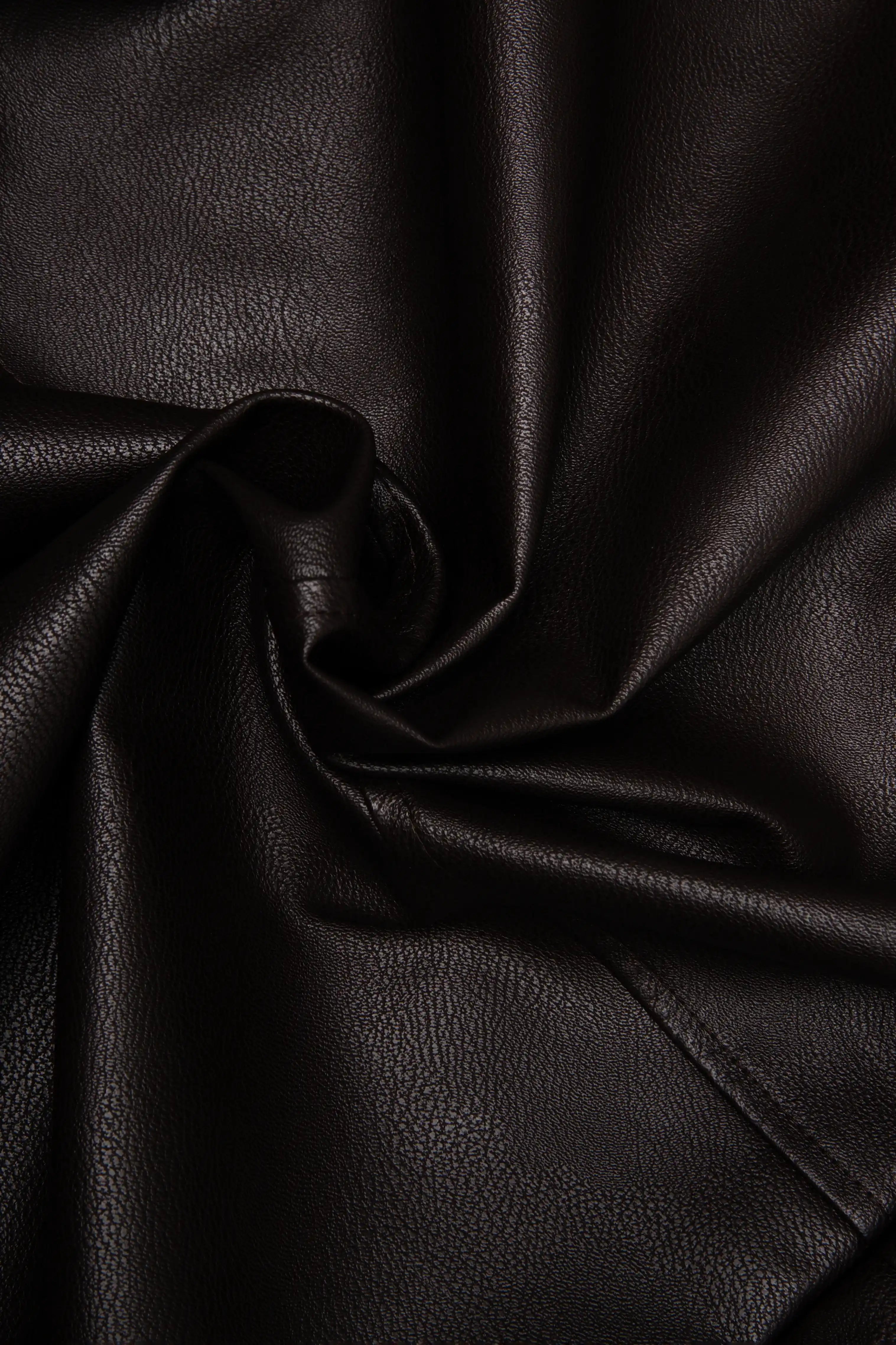 CHAQUETA BIKER COLOR CAFE