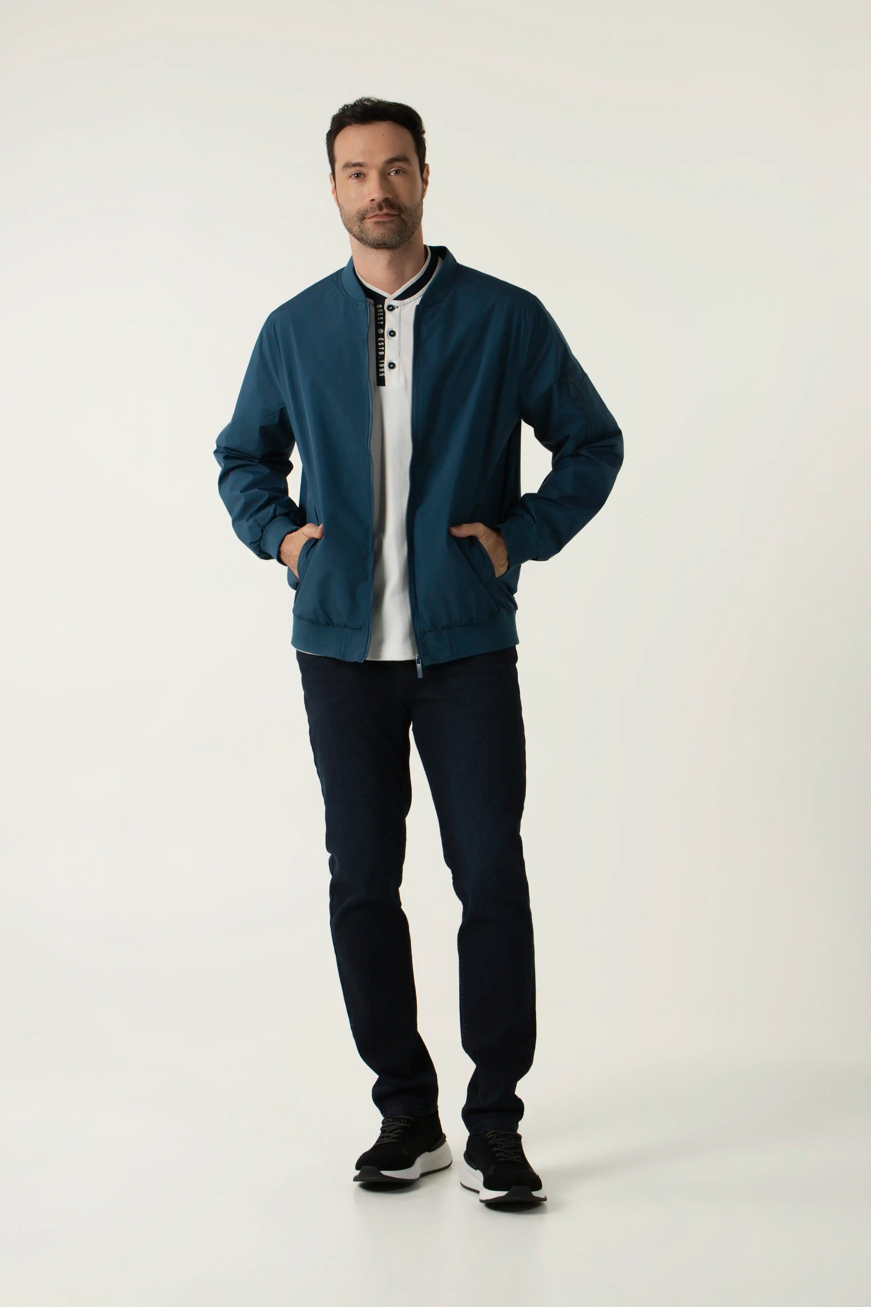 CHAQUETA BOMBER COLOR LEGION BLUE