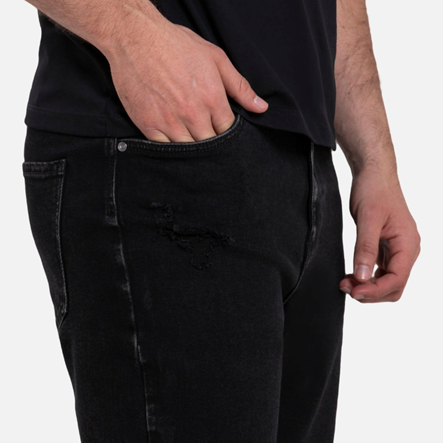 BERMUDA 5 BOLSILLOS COLOR NEGRO