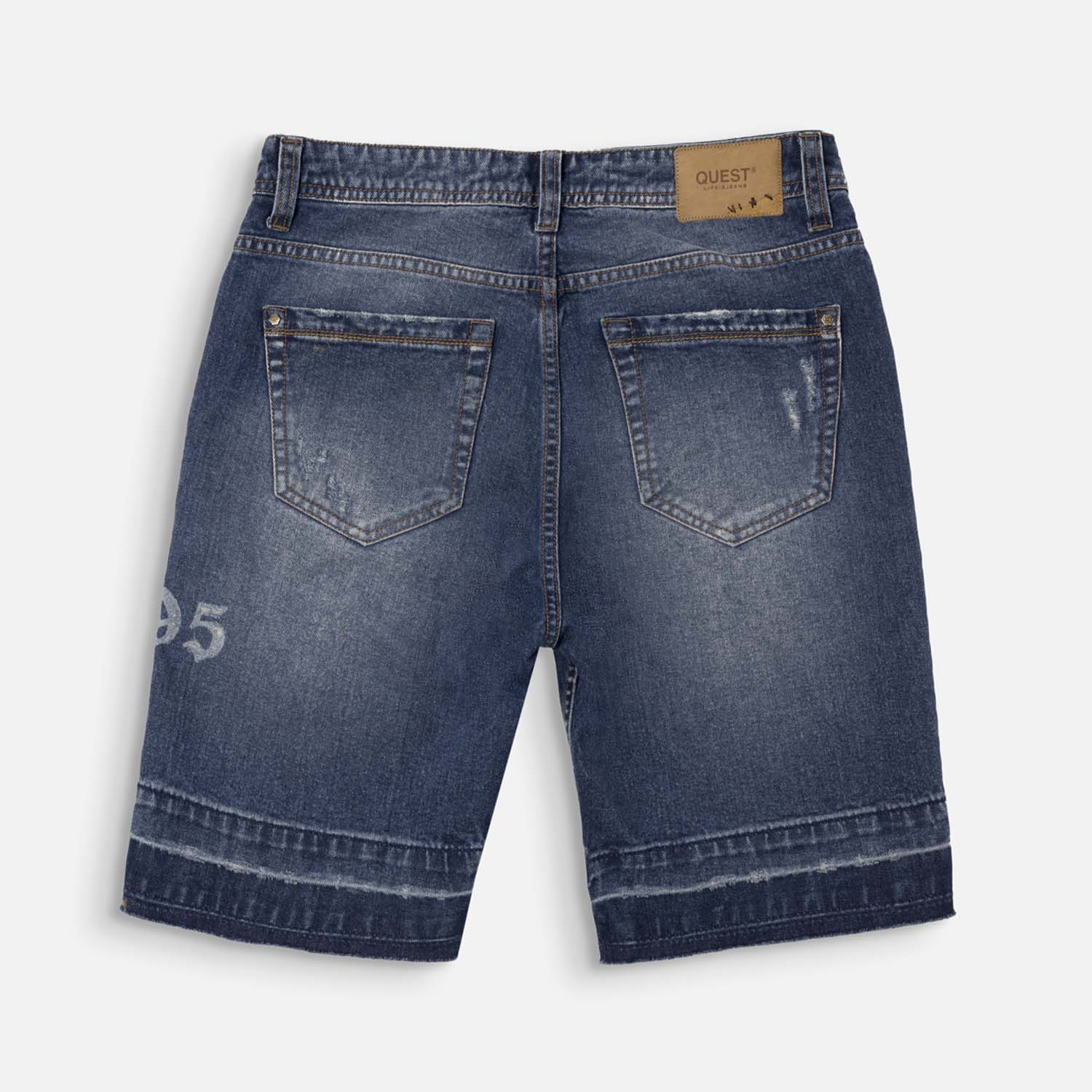 BERMUDA 5 BOLSILLOS COLOR AZUL MEDIO