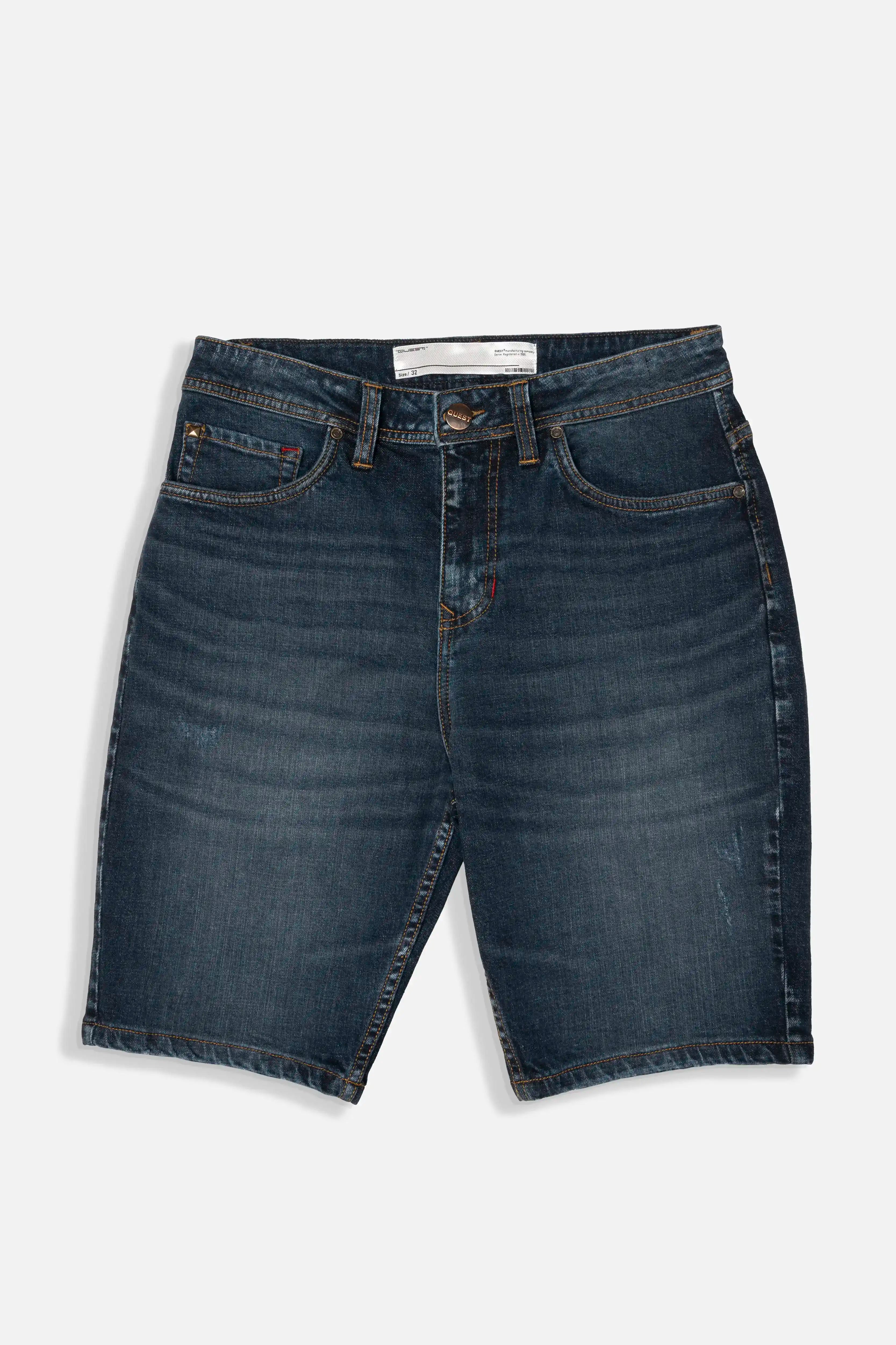 BERMUDA 5 BOLSILLOS COLOR AZUL OSCURO