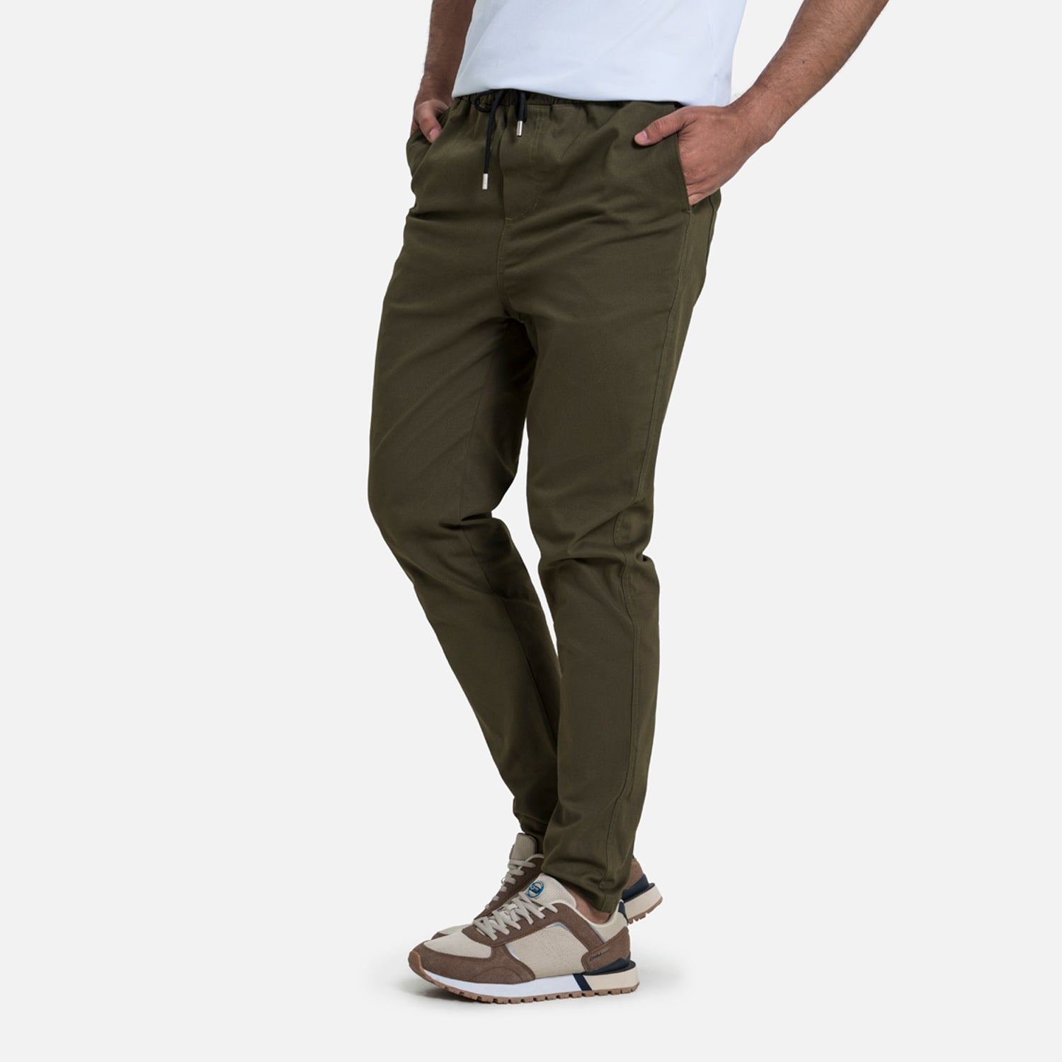 PANTALON JOGG COLOR VERDE MILITAR