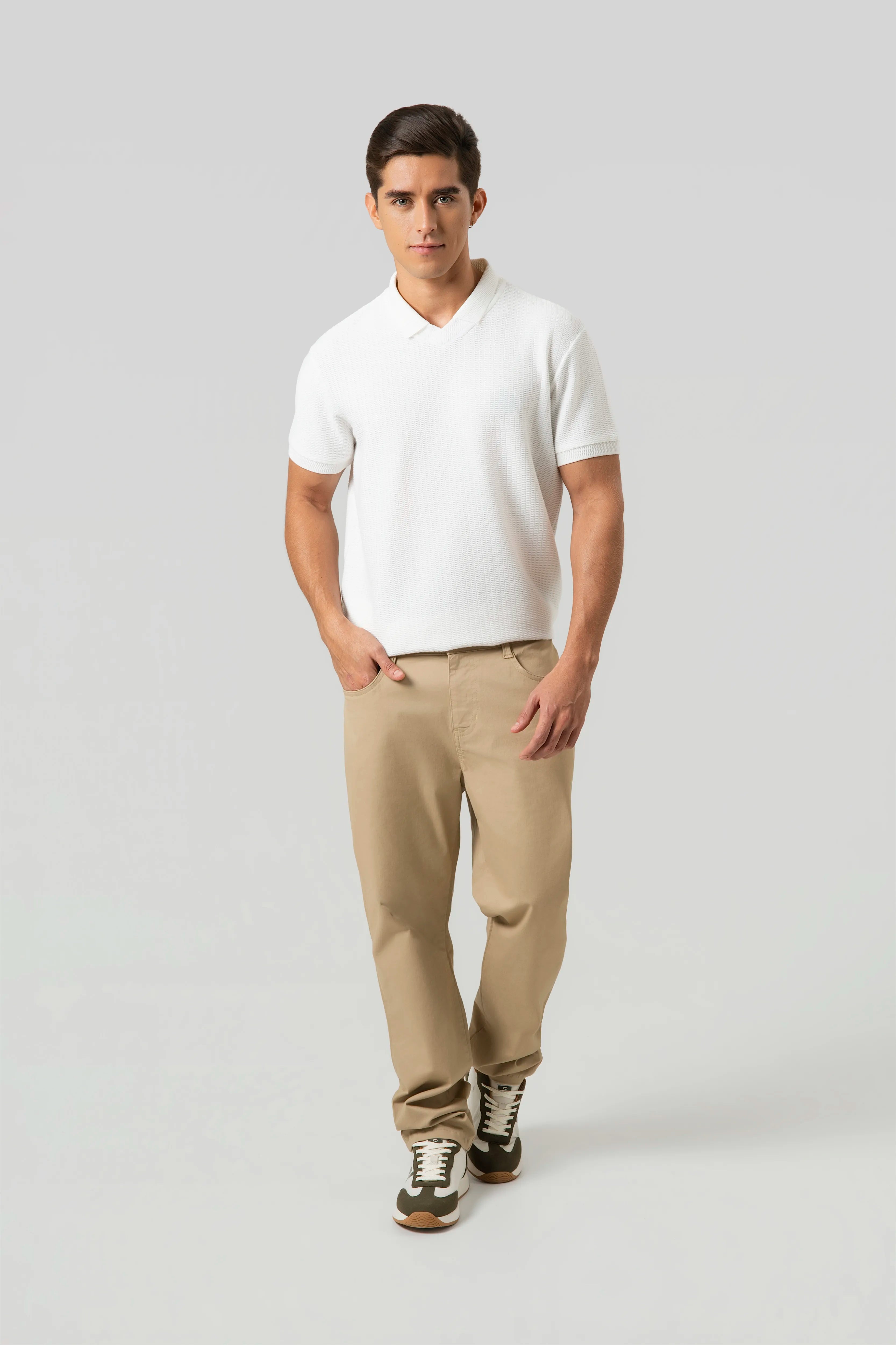PANTALON 5 BOLSILLOS COLOR BEIGE
