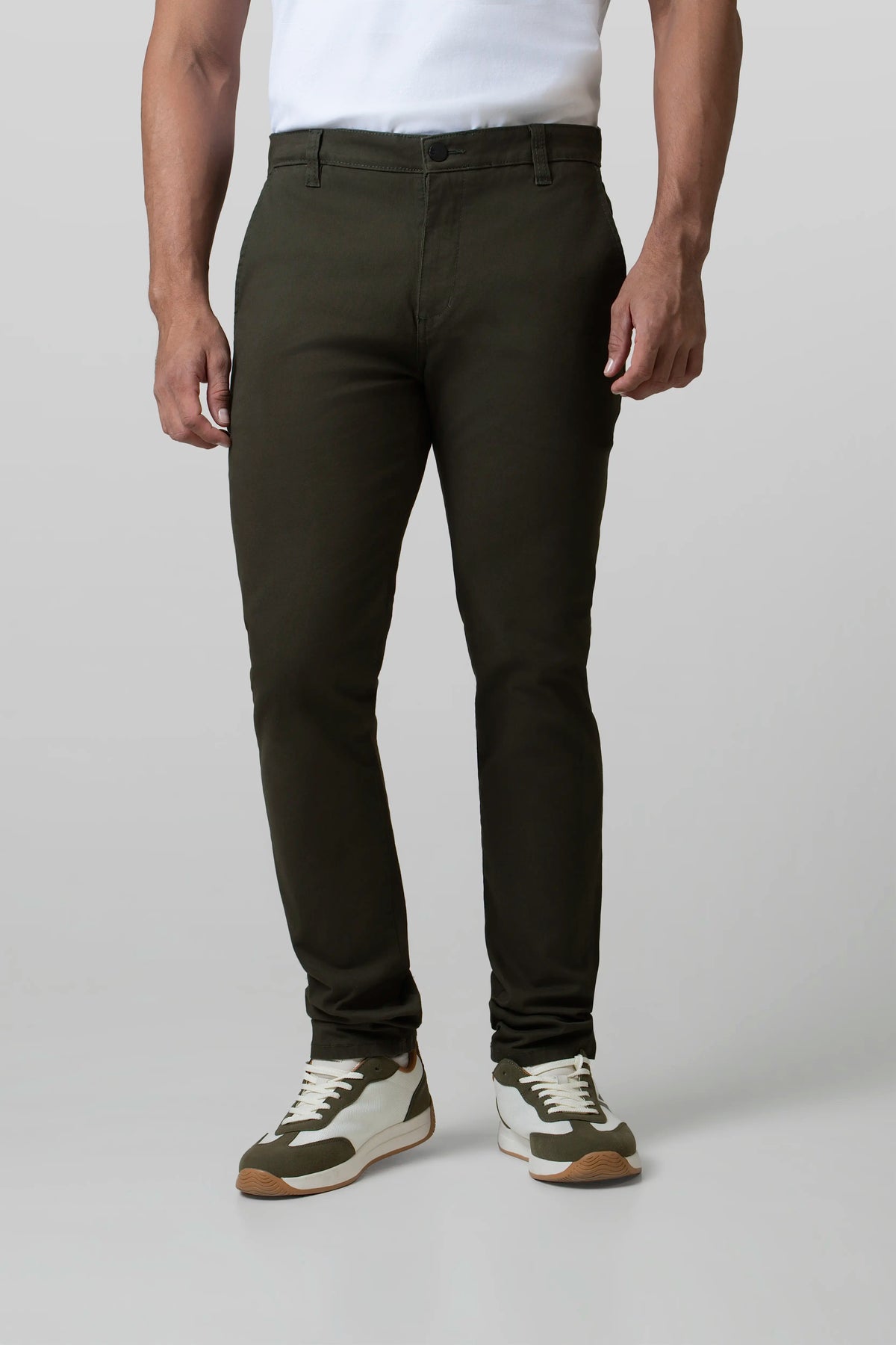 PANTALON CHINO COLOR VERDE MILITAR