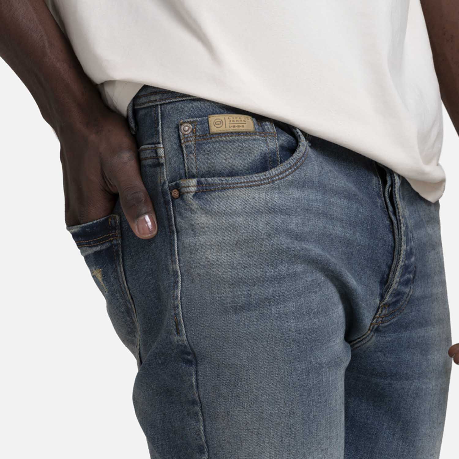 JEAN 5 BOLSILLOS COLOR AZUL MEDIO