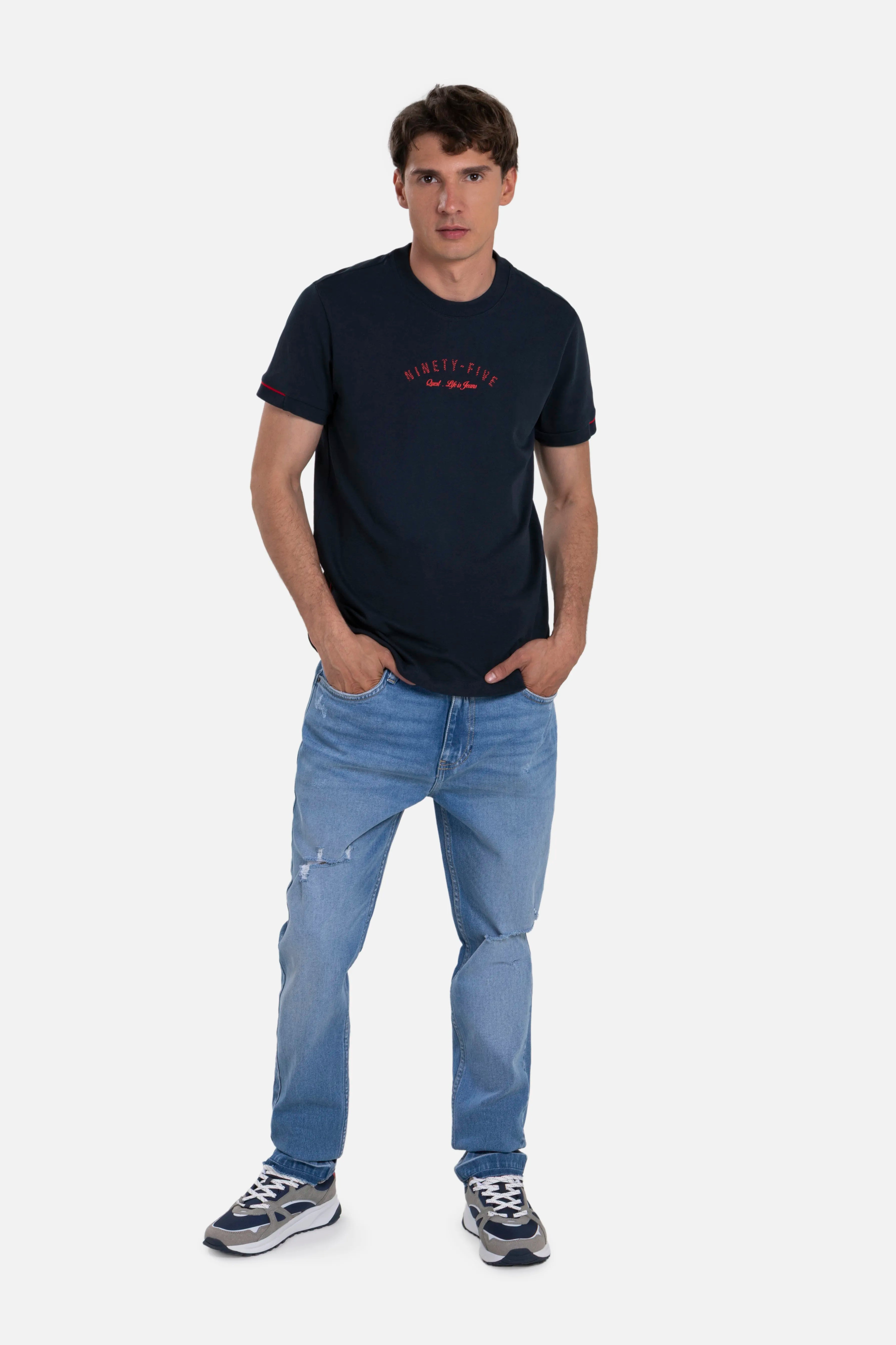 JEAN 5 BOLSILLOS COLOR AZUL CLARO