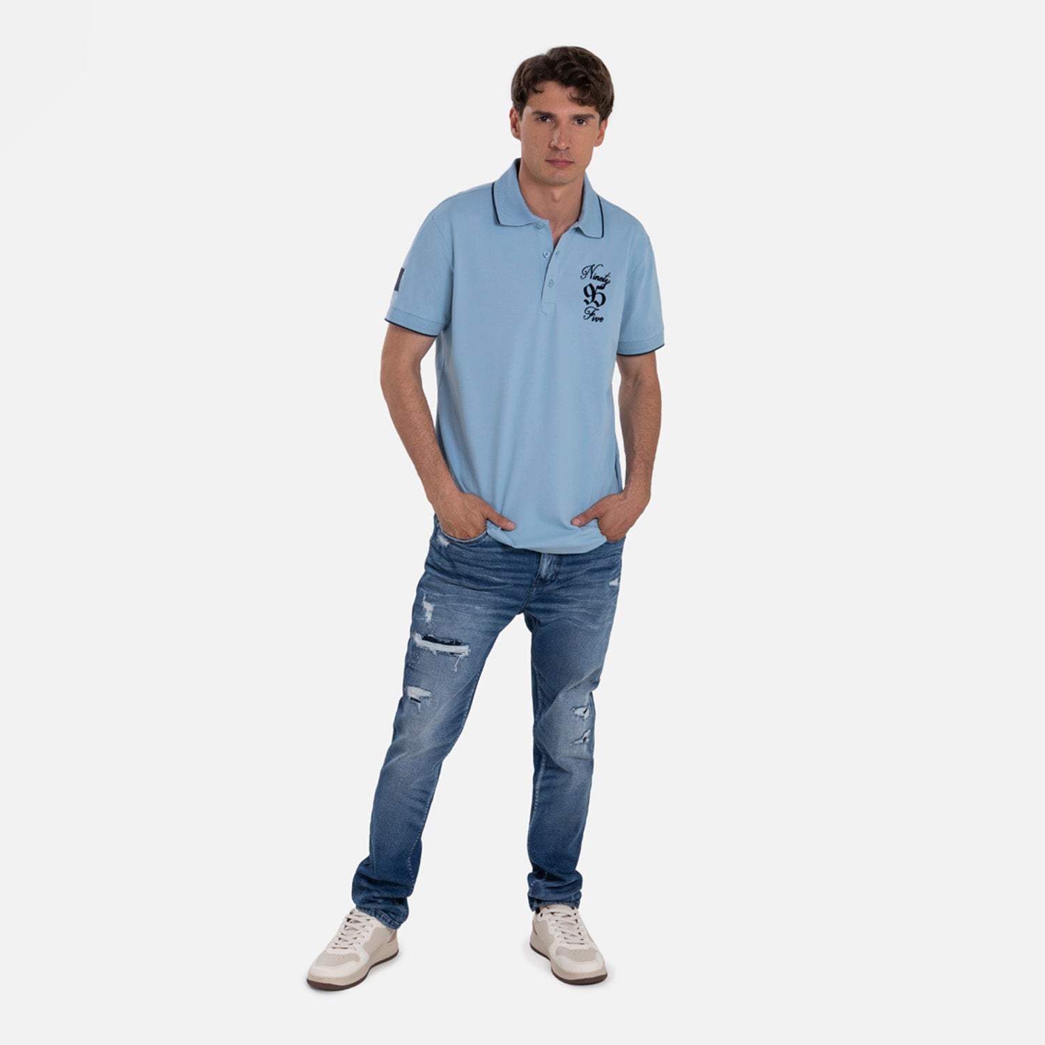 JEAN 5 BOLSILLOS COLOR AZUL MEDIO