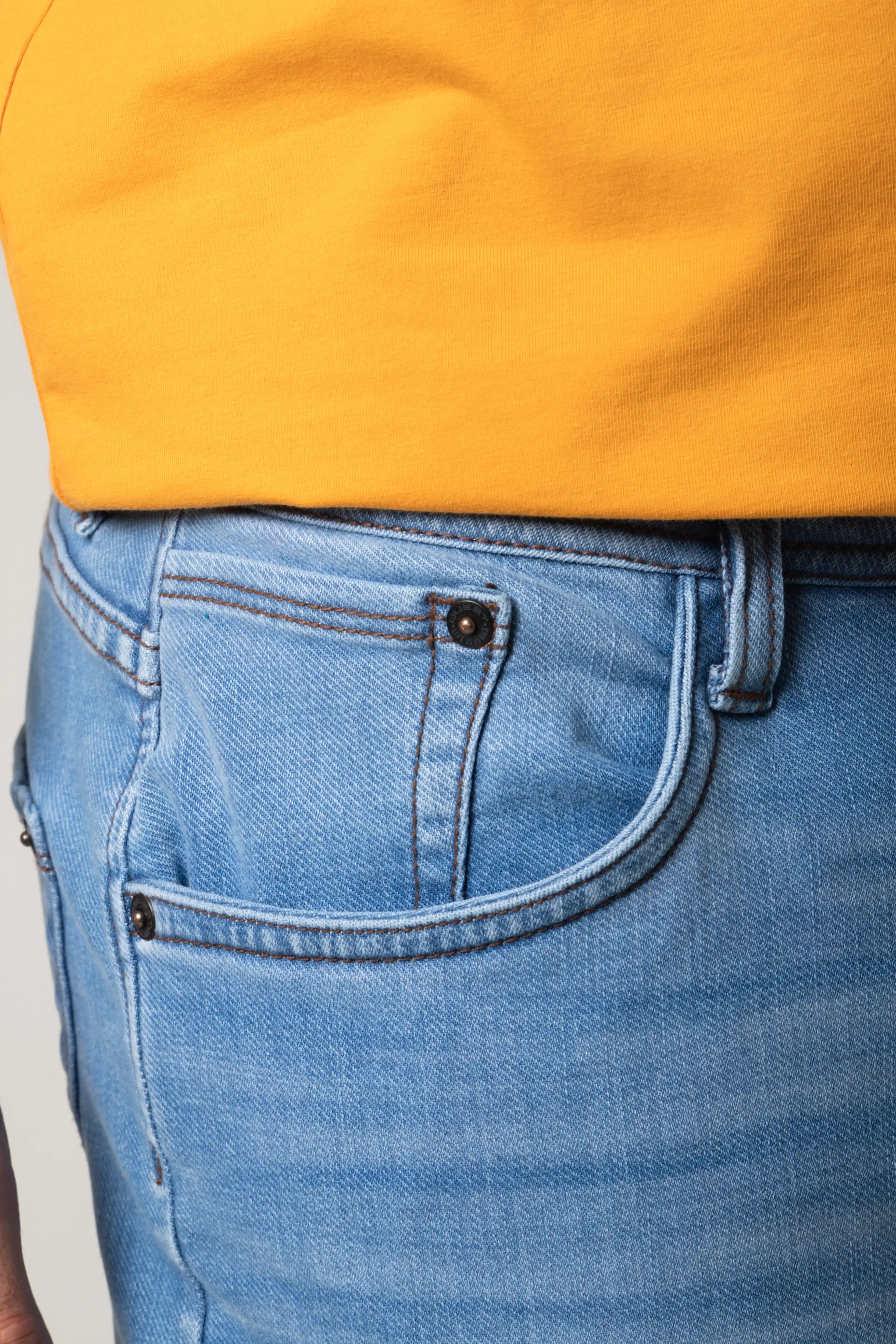 JEAN 5 BOLSILLOS COLOR AZUL CLARO