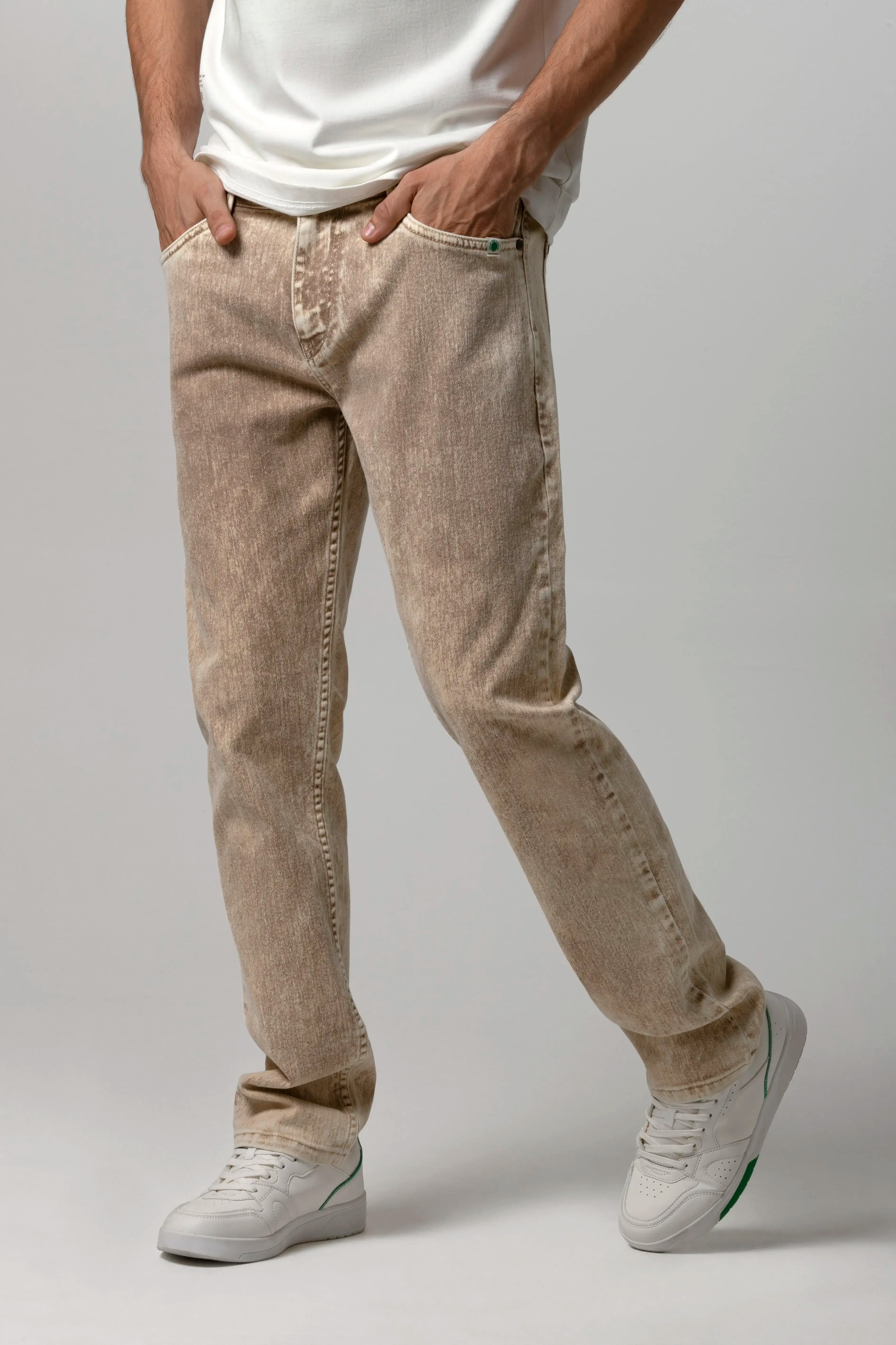 JEAN 5 BOLSILLOS COLOR AVENA