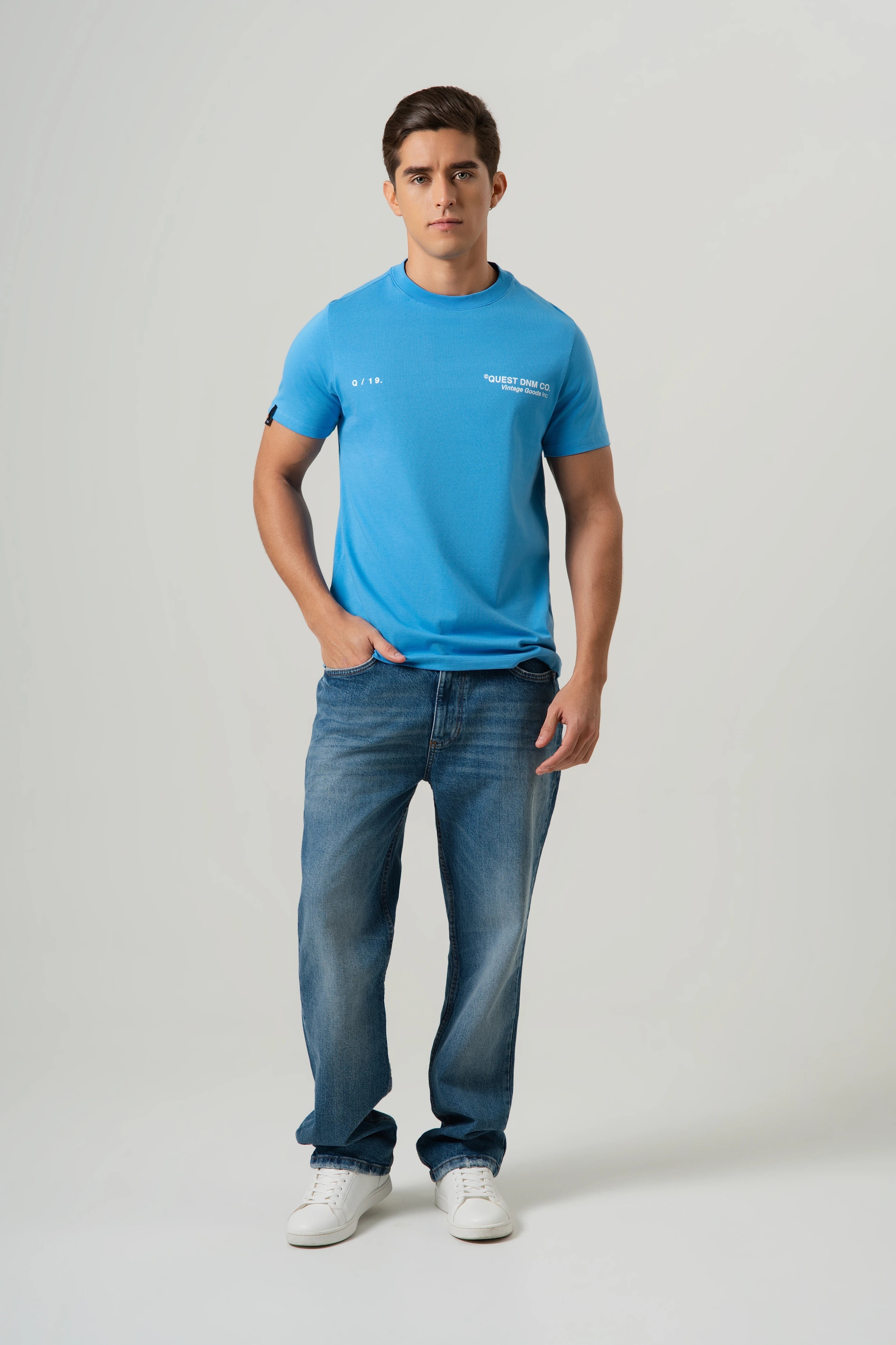 JEAN 5 BOLSILLOS COLOR AZUL MEDIO