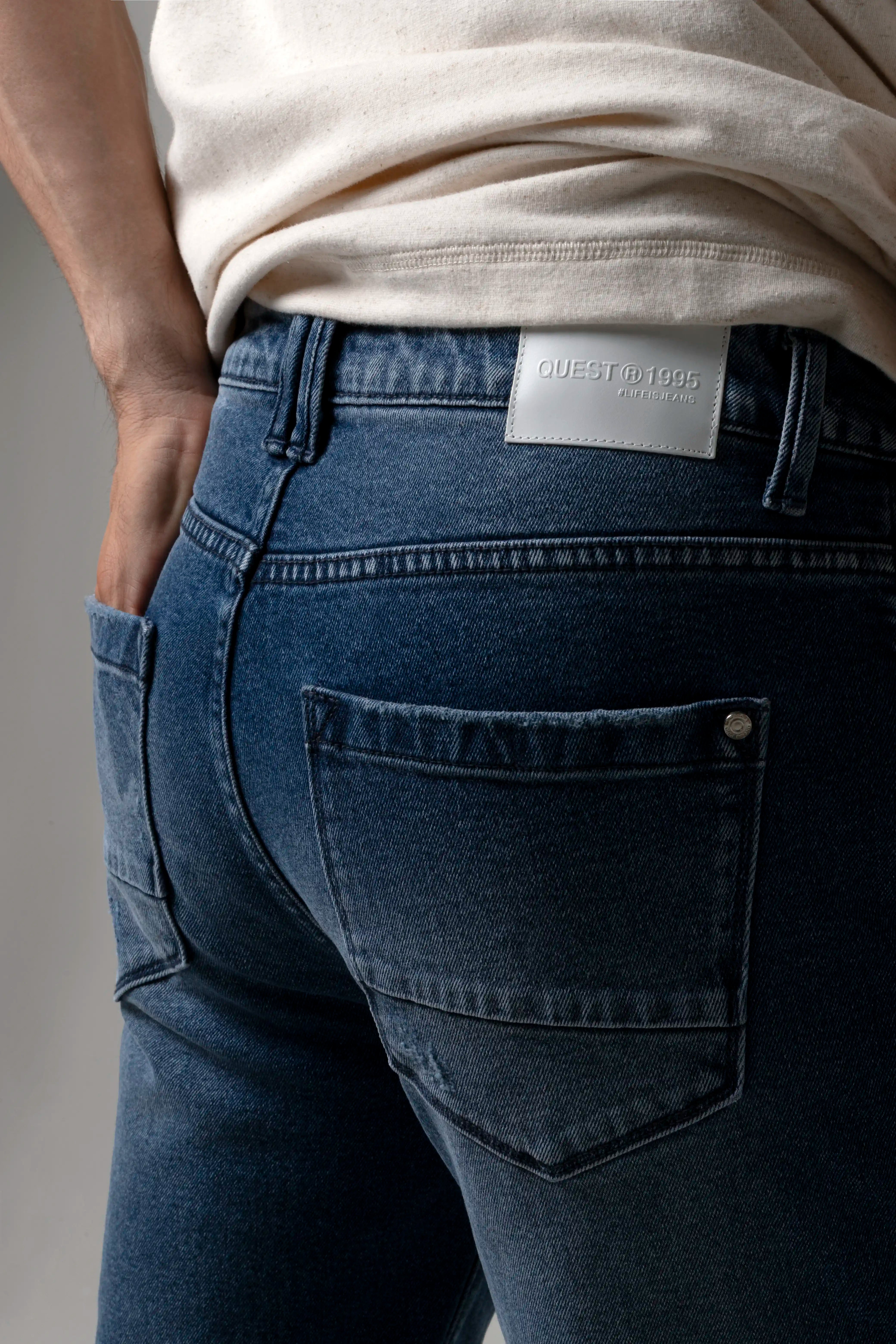 JEAN 5 BOLSILLOS COLOR AZUL MEDIO