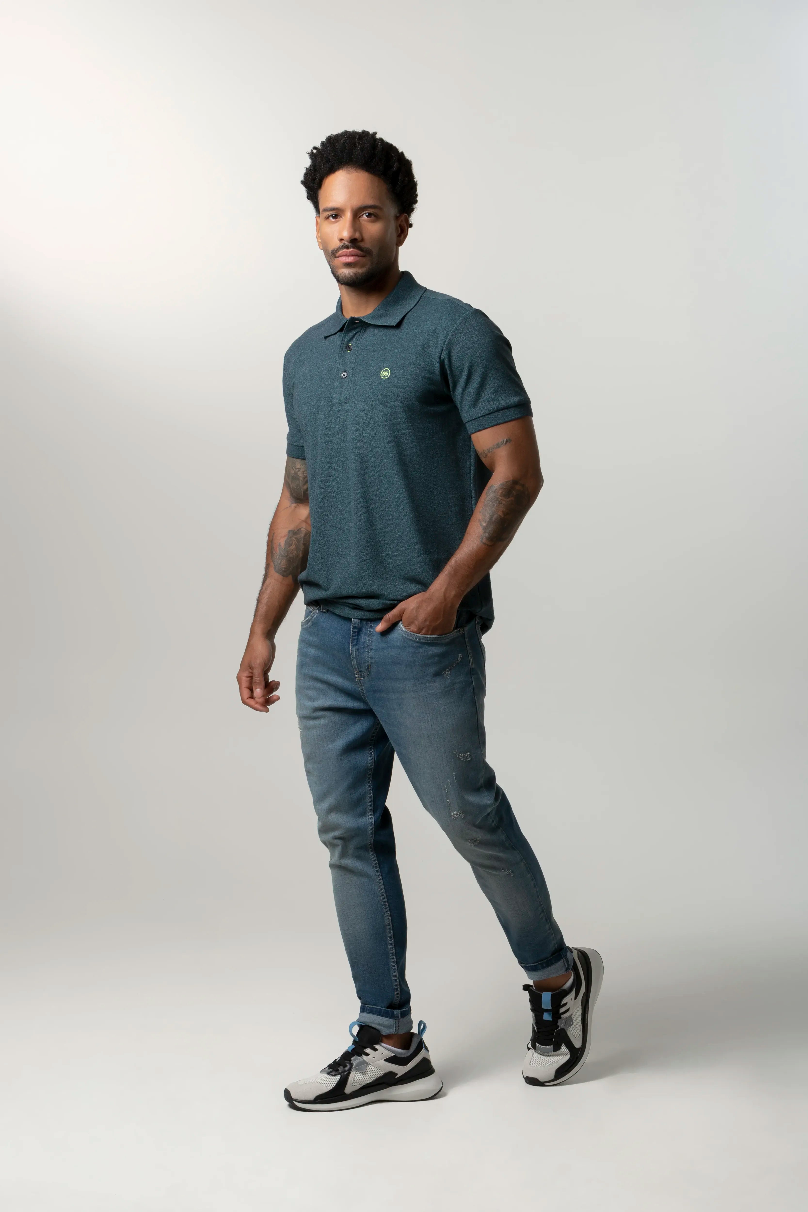 JEAN 5 BOLSILLOS COLOR AZUL MEDIO