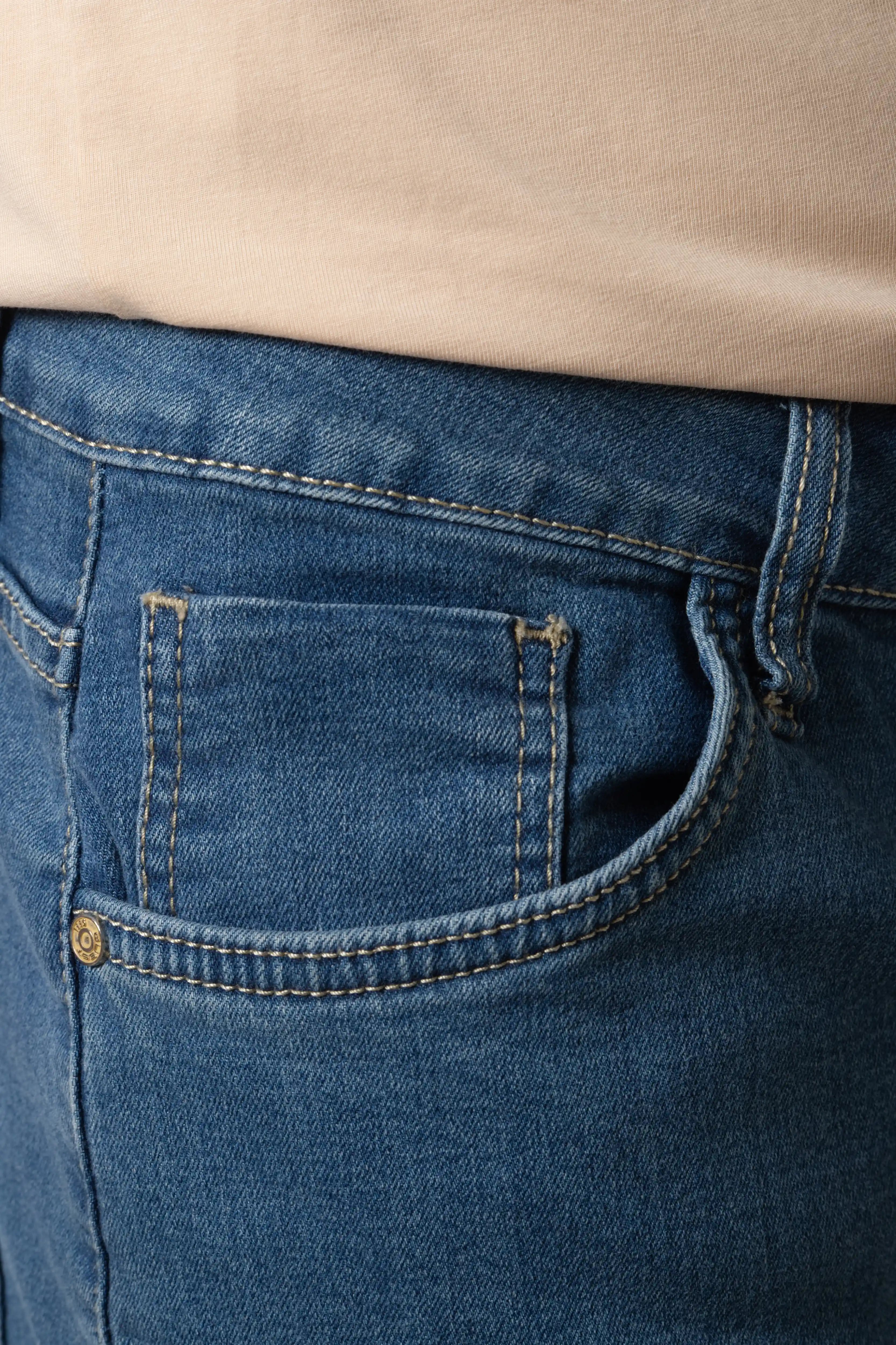 JEAN 5 BOLSILLOS COLOR AZUL MEDIO