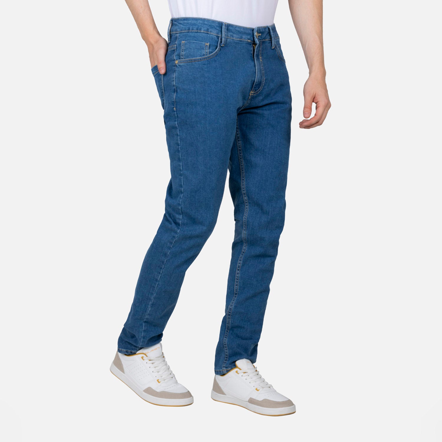 JEAN 5 BOLSILLOS COLOR AZUL MEDIO