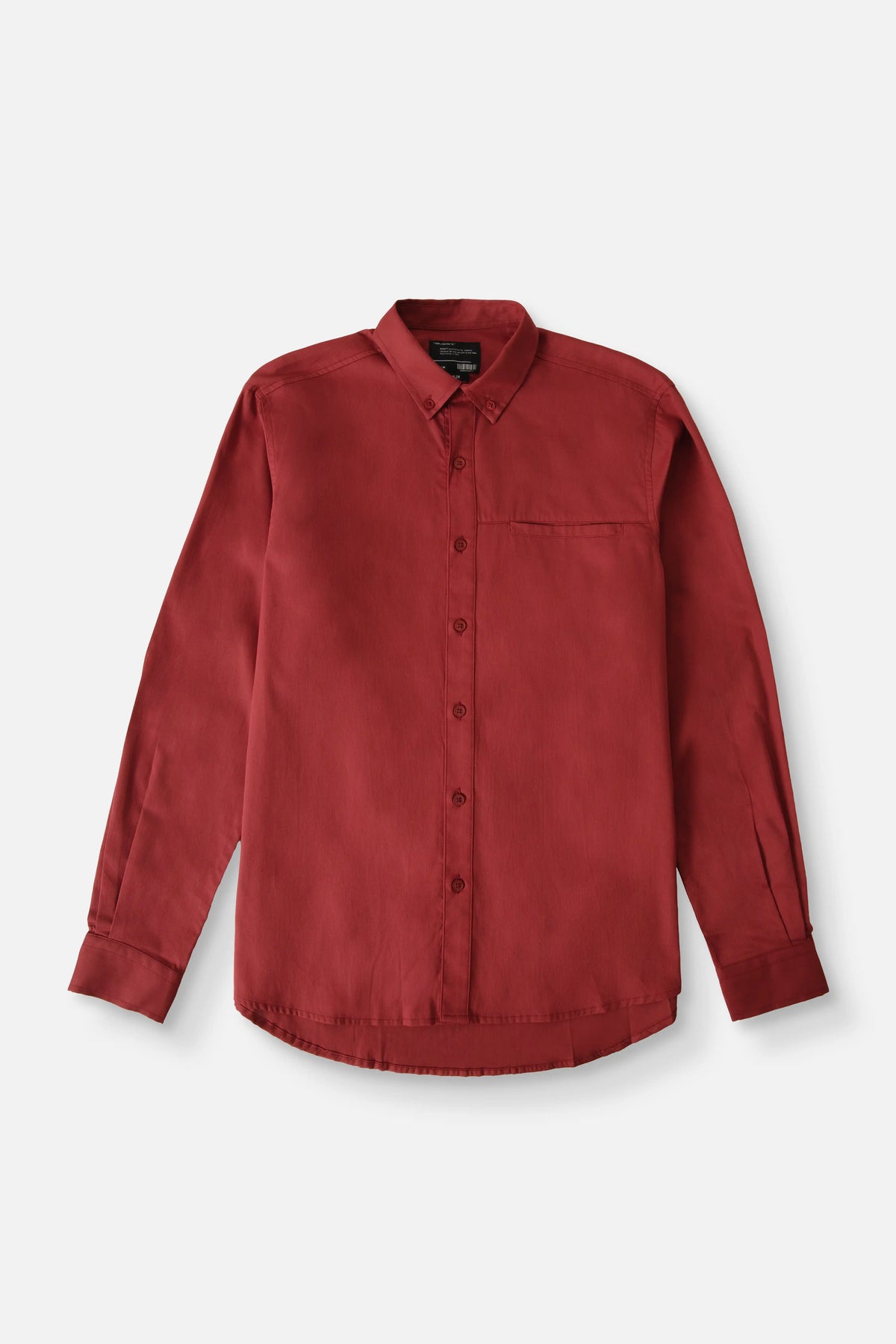CAMISA MANGA LARGA COLOR VINOTINTO