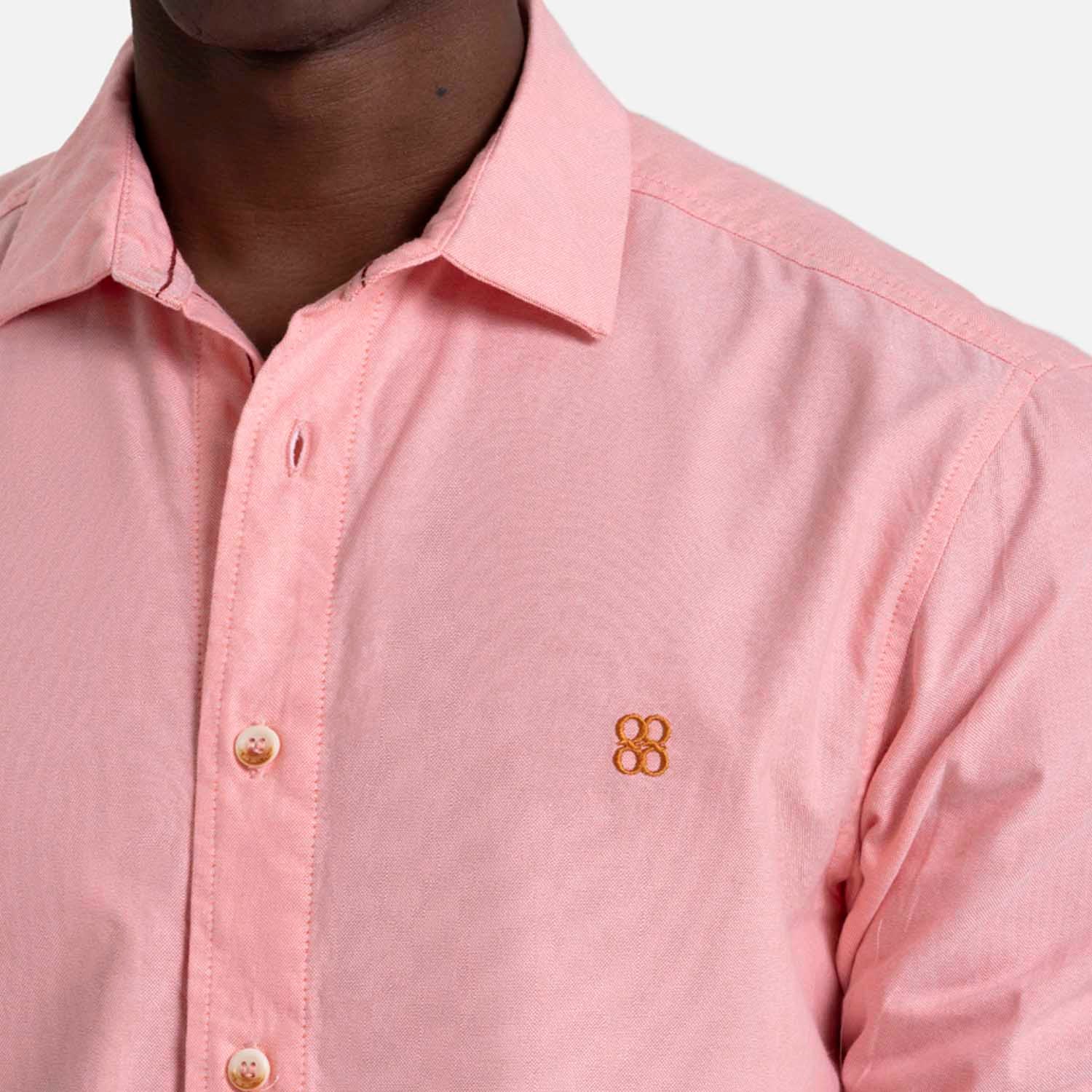 CAMISA MANGA LARGA COLOR ROSADO CLARO