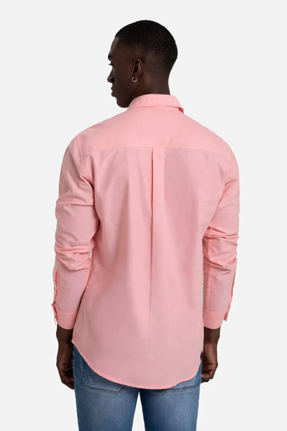 CAMISA MANGA LARGA COLOR ROSADO CLARO