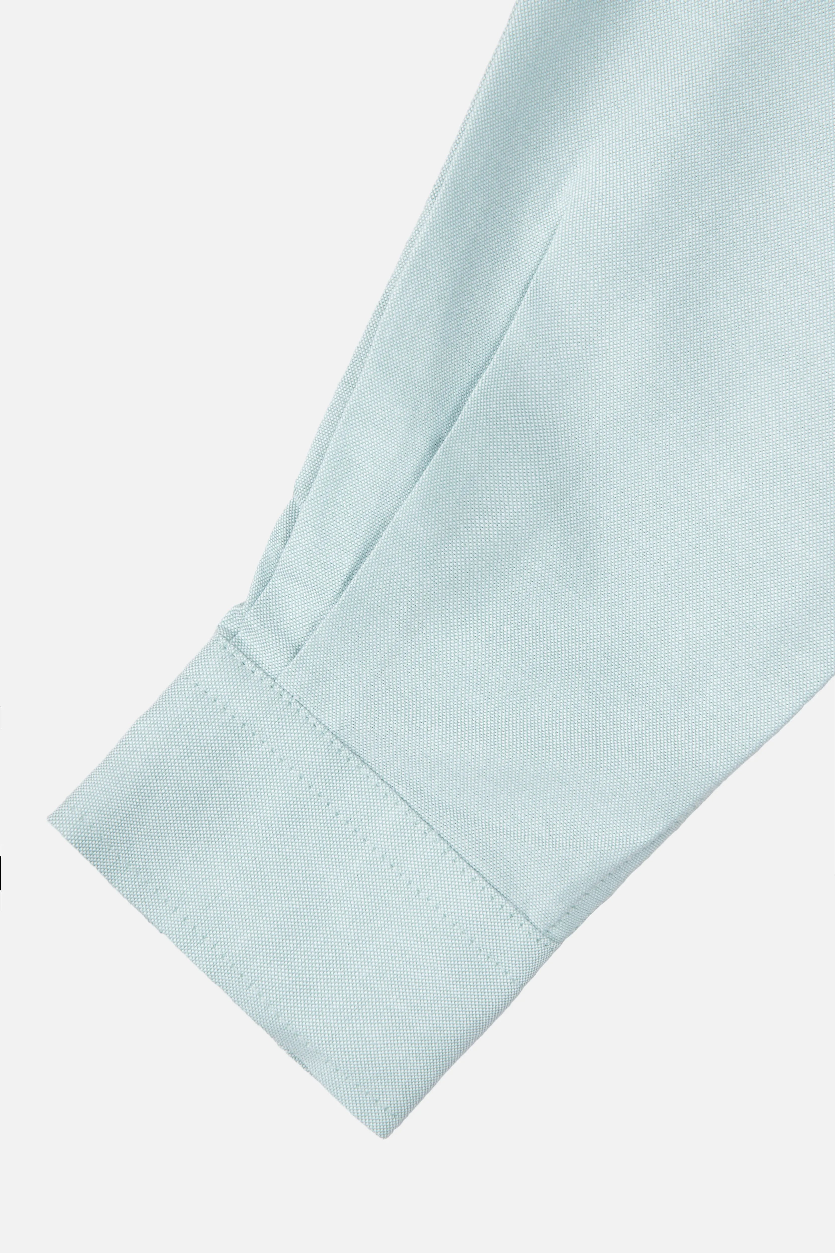 CAMISA MANGA LARGA COLOR VERDE AQUA