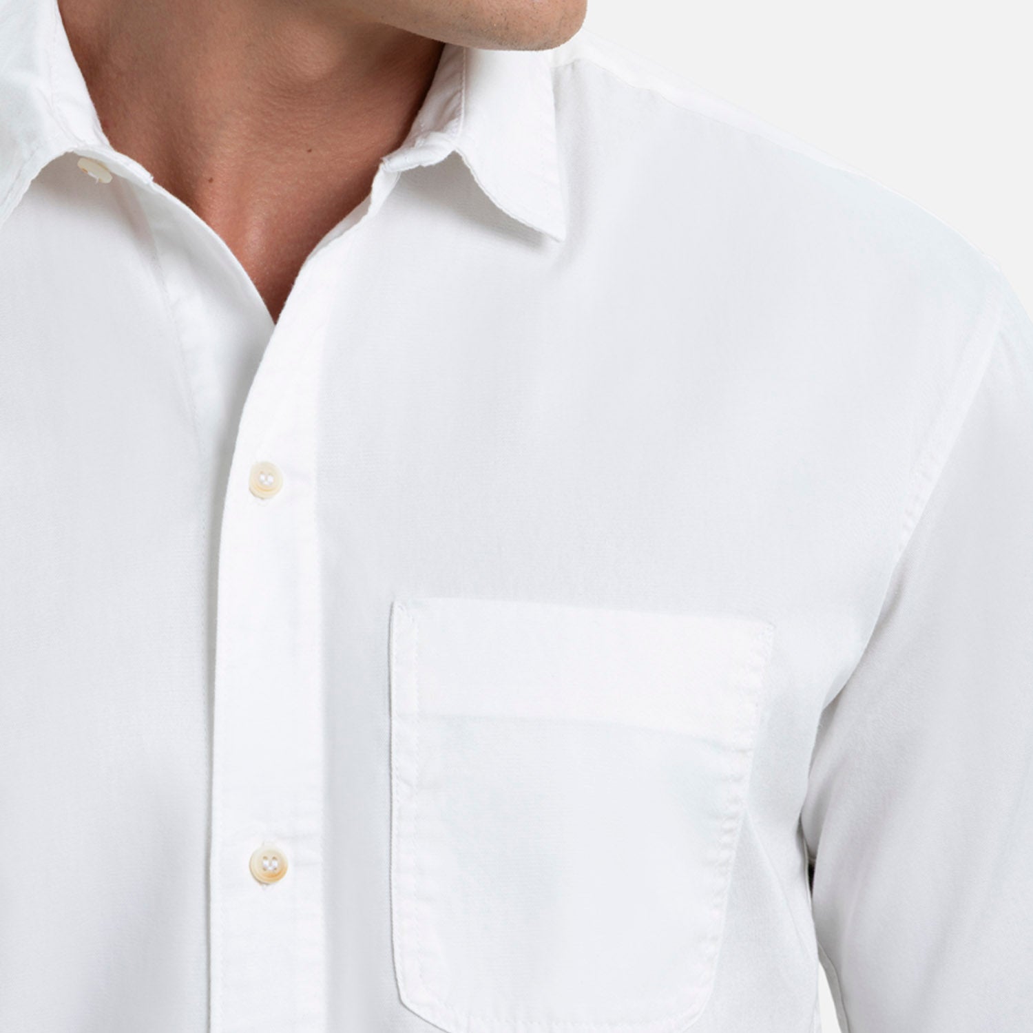 CAMISA MANGA CORTA COLOR IVORY