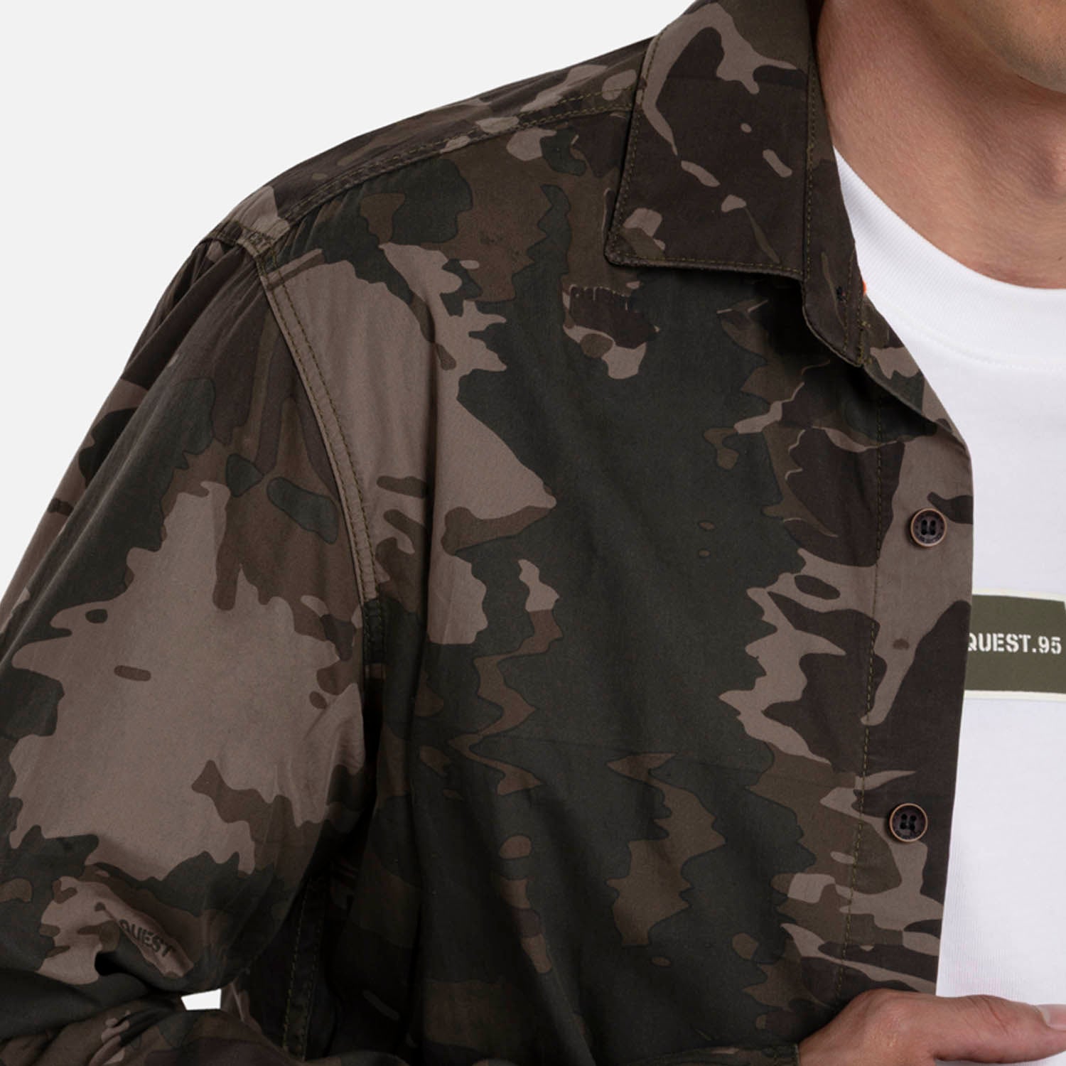 CAMISA MANGA LARGA COLOR DARK OLIVA