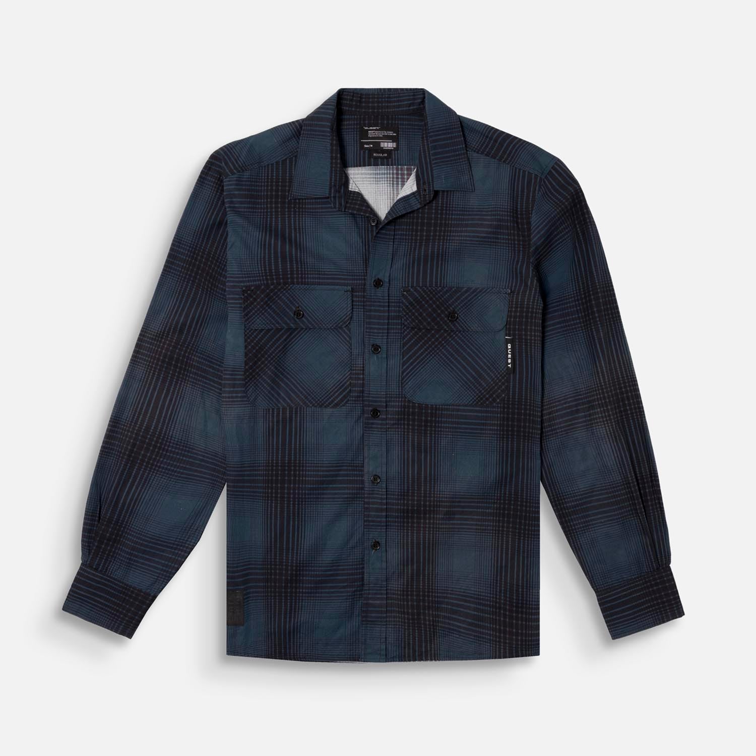 CAMISA MANGA LARGA COLOR AZUL NOCHE