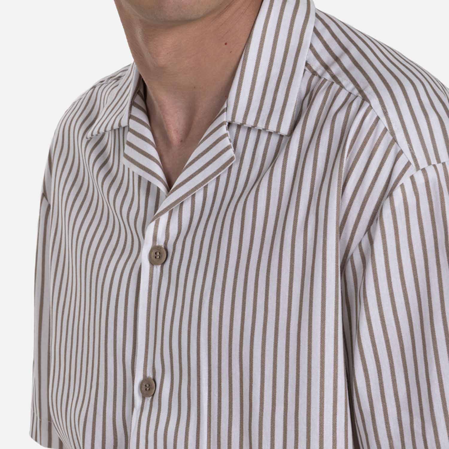 CAMISA MANGA CORTA COLOR KAKI