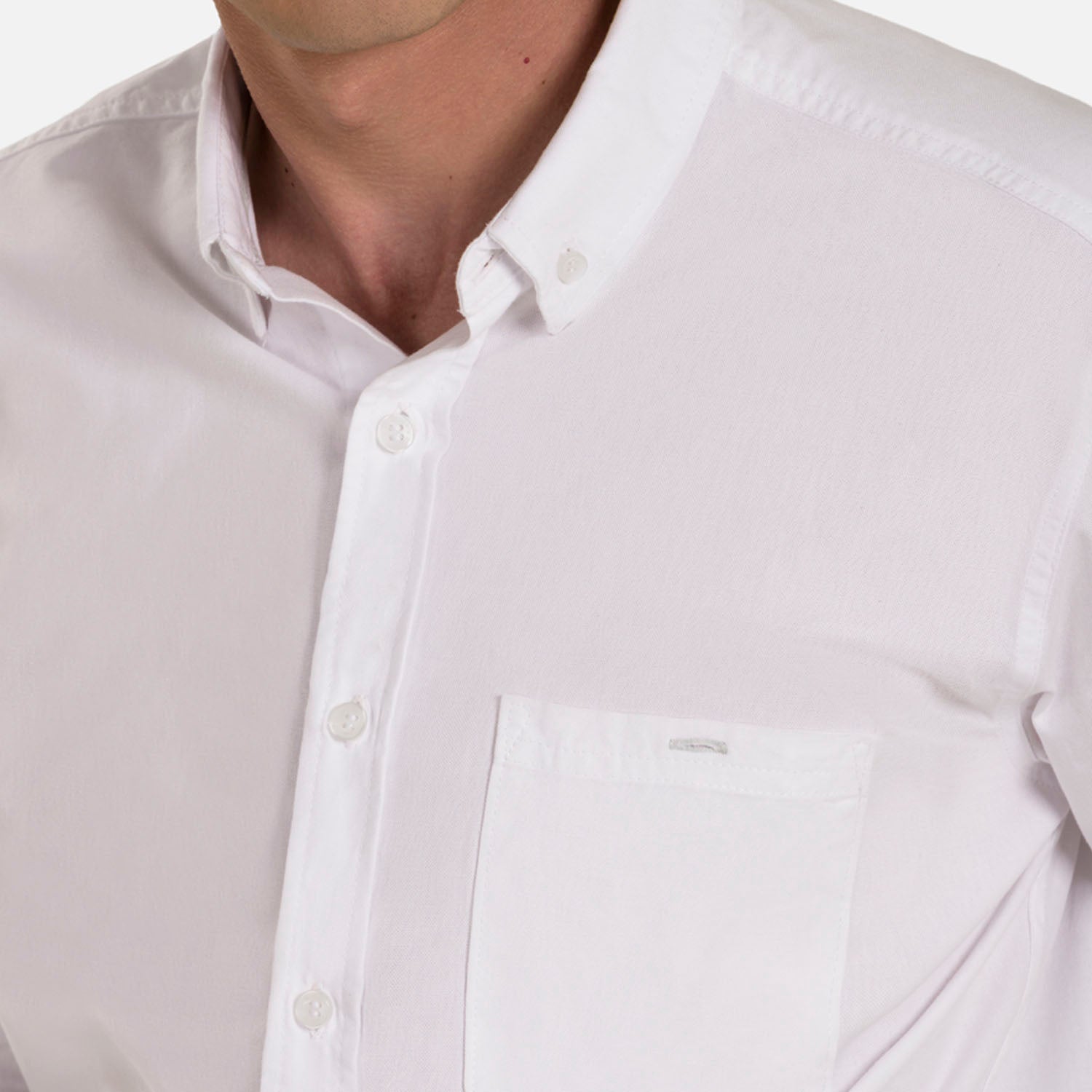 CAMISA MANGA LARGA COLOR BLANCO OPTICO