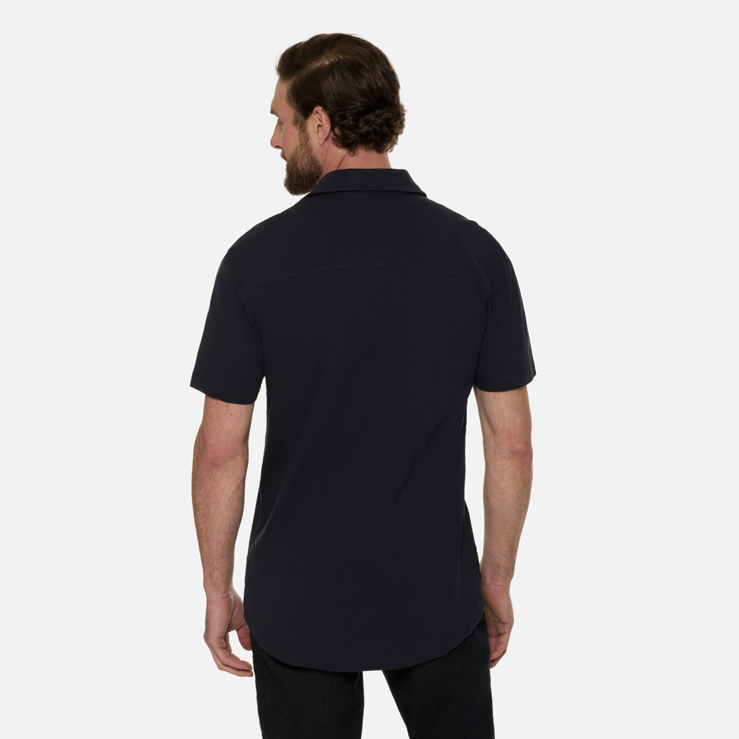 CAMISA MANGA CORTA COLOR AZUL OSCURO