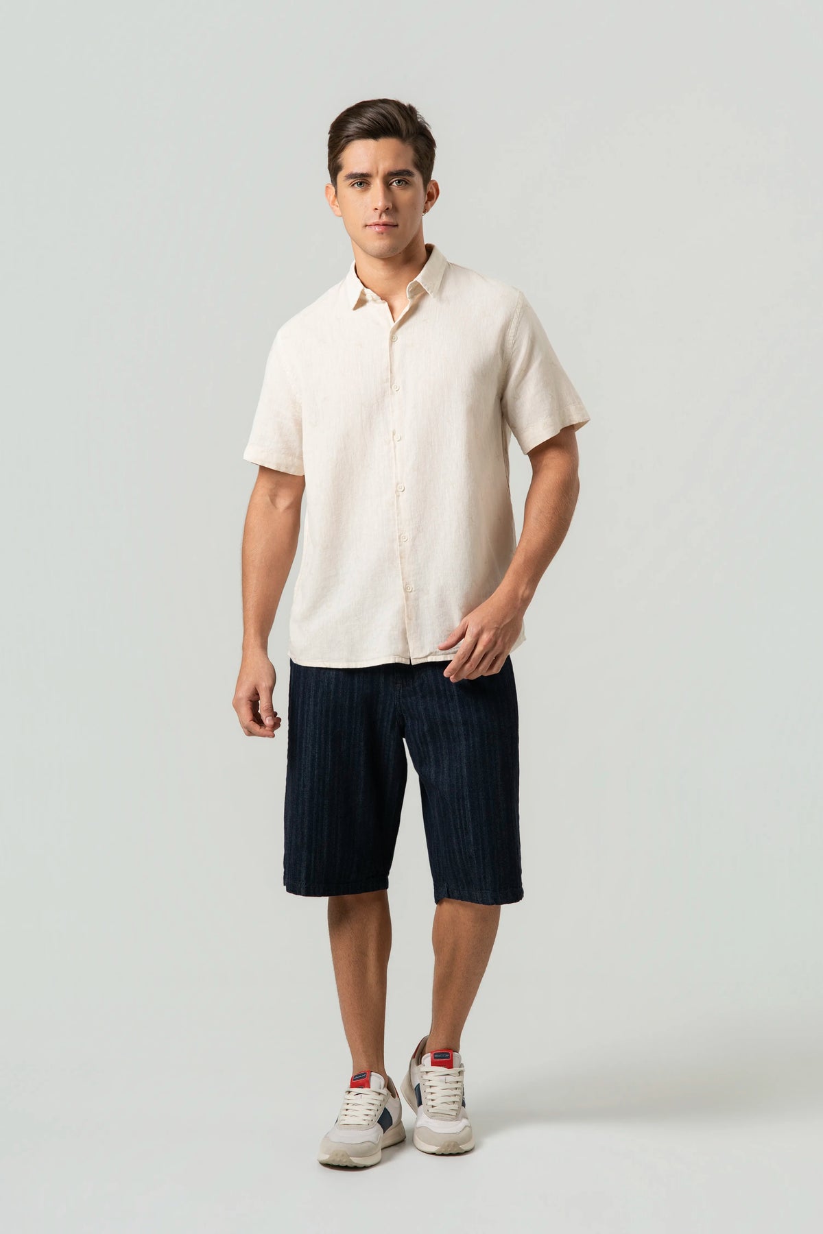 CAMISA MANGA CORTA COLOR CRUDO