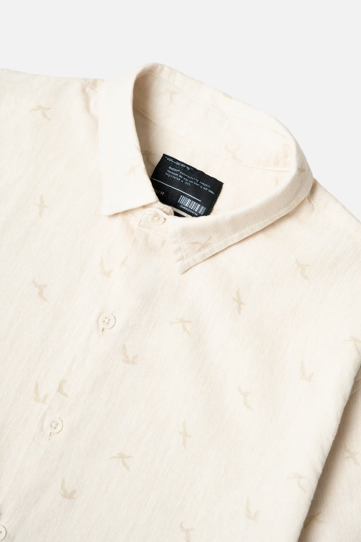 CAMISA MANGA CORTA COLOR CRUDO
