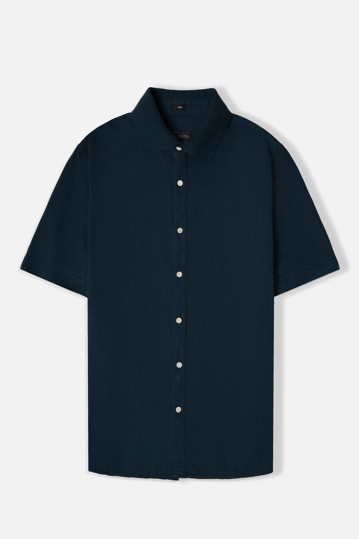 CAMISA MANGA CORTA COLOR AZUL OSCURO