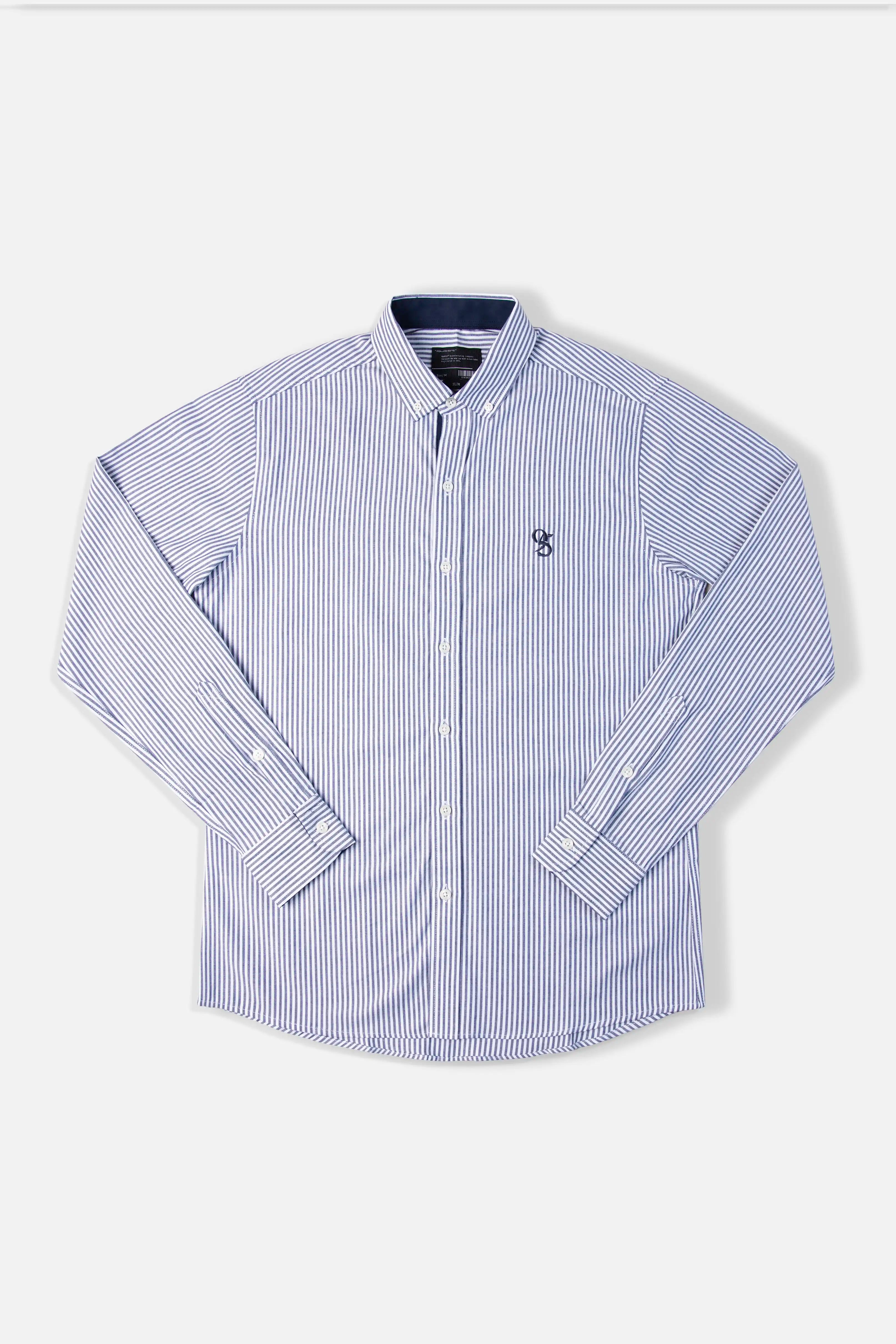 CAMISA MANGA LARGA COLOR AZUL OSCURO