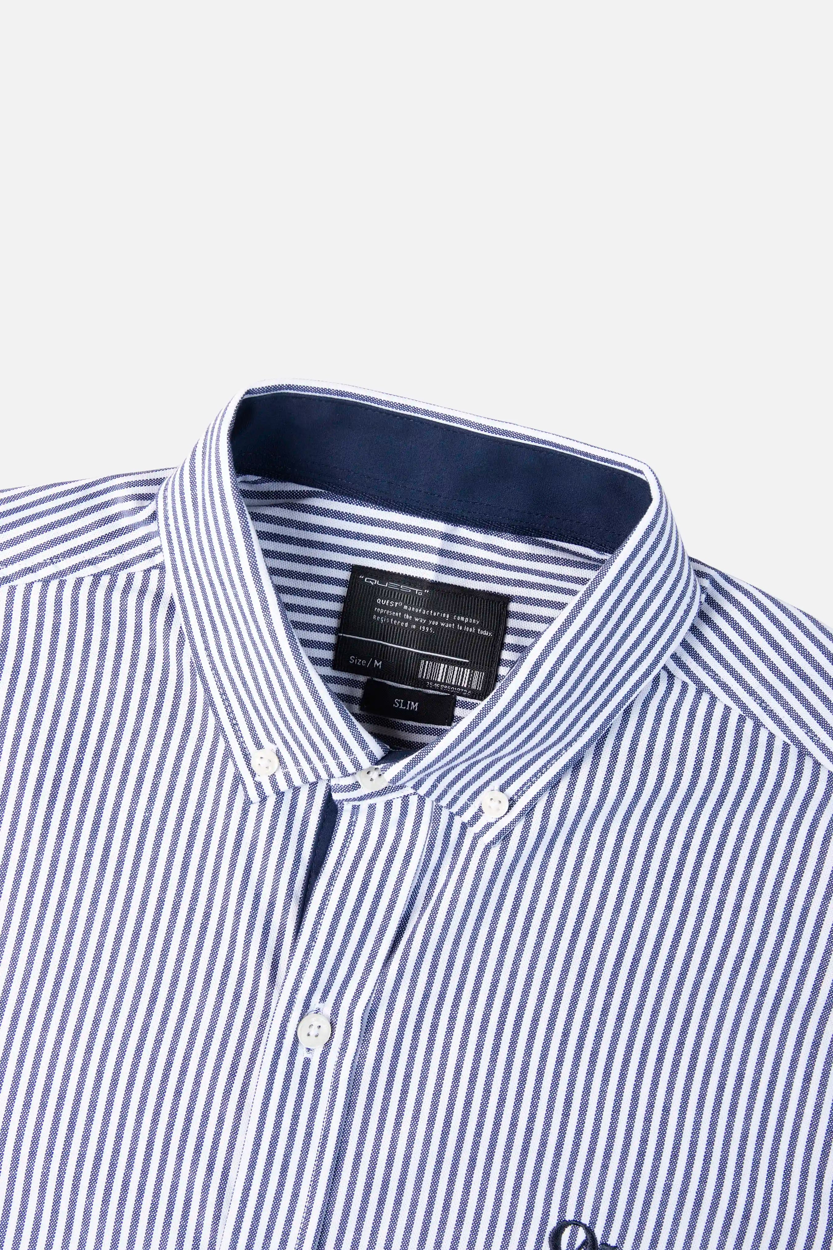 CAMISA MANGA LARGA COLOR AZUL OSCURO