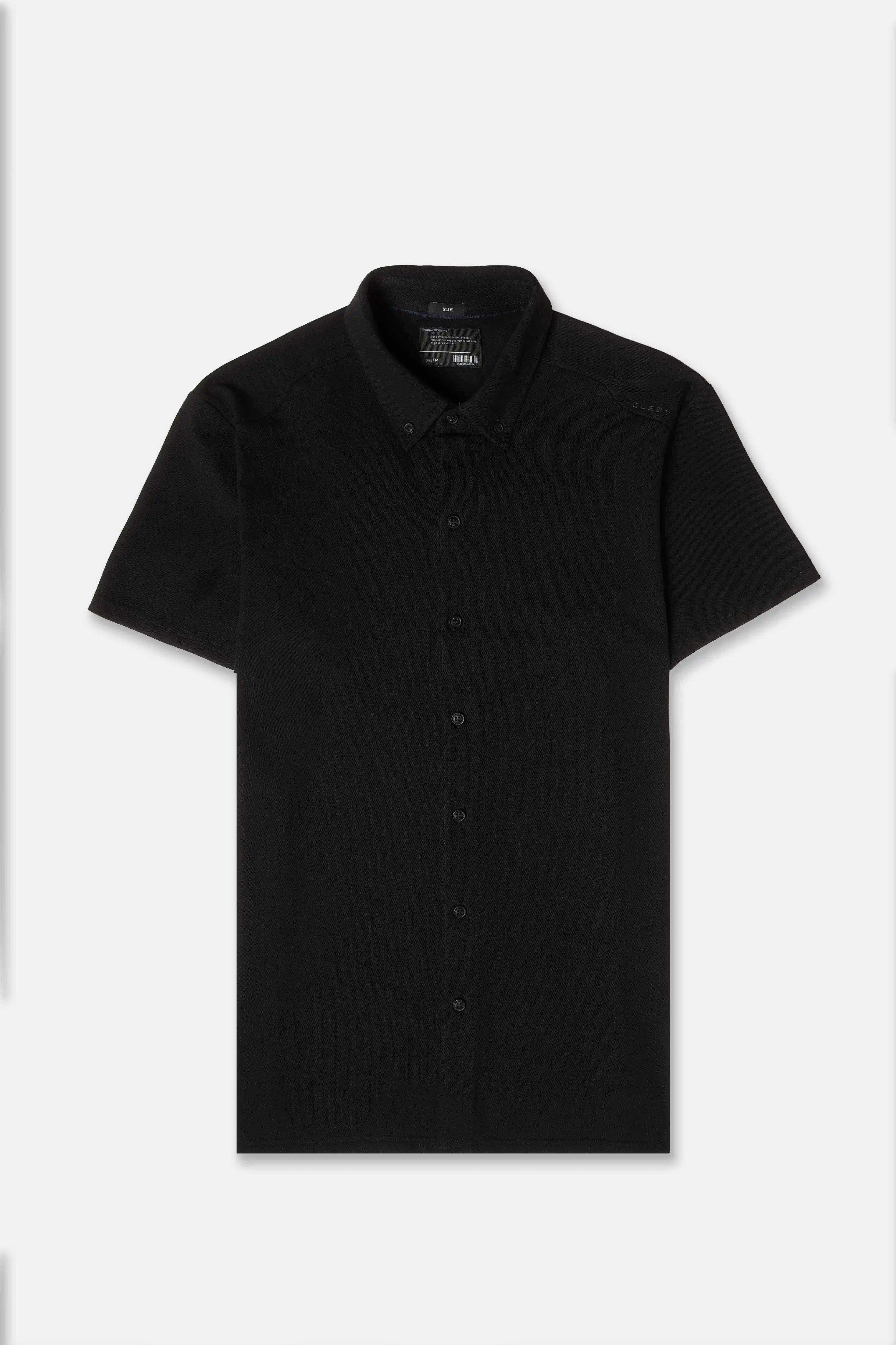 CAMISA MANGA CORTA COLOR NEGRO