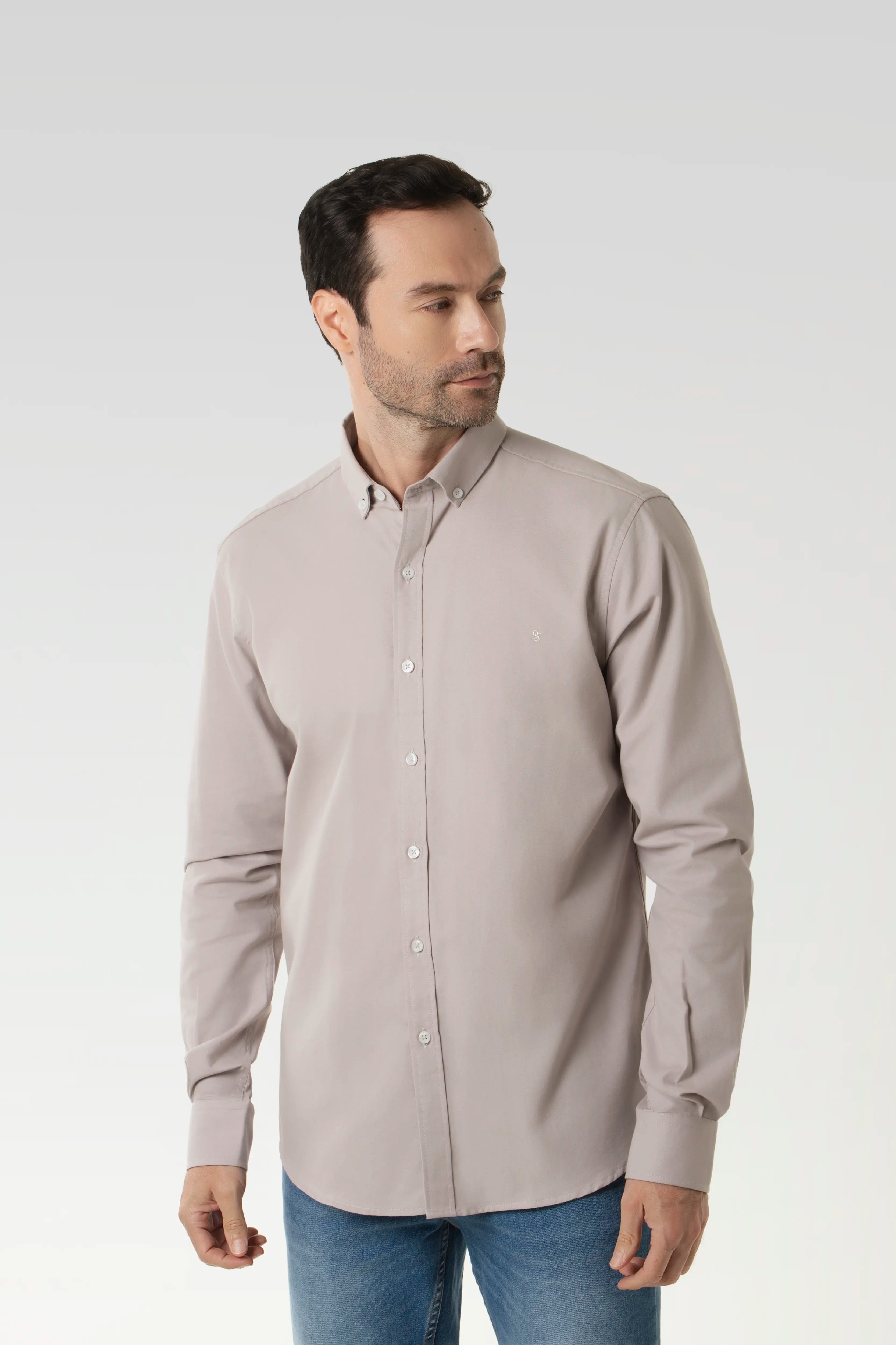 CAMISA MANGA CORTA COLOR VIOLETA ICE
