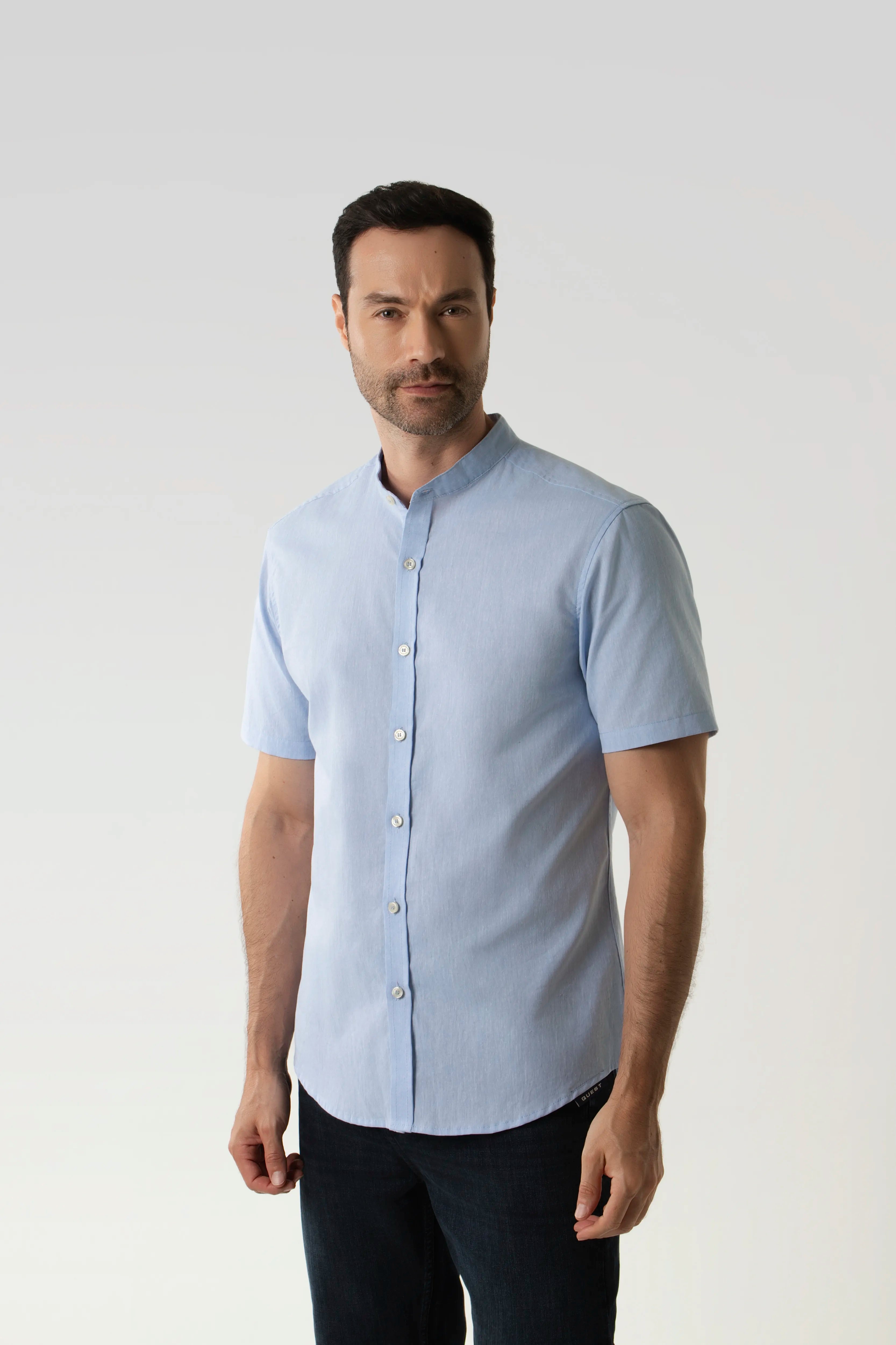 CAMISA MANGA CORTA COLOR AZUL CLARO