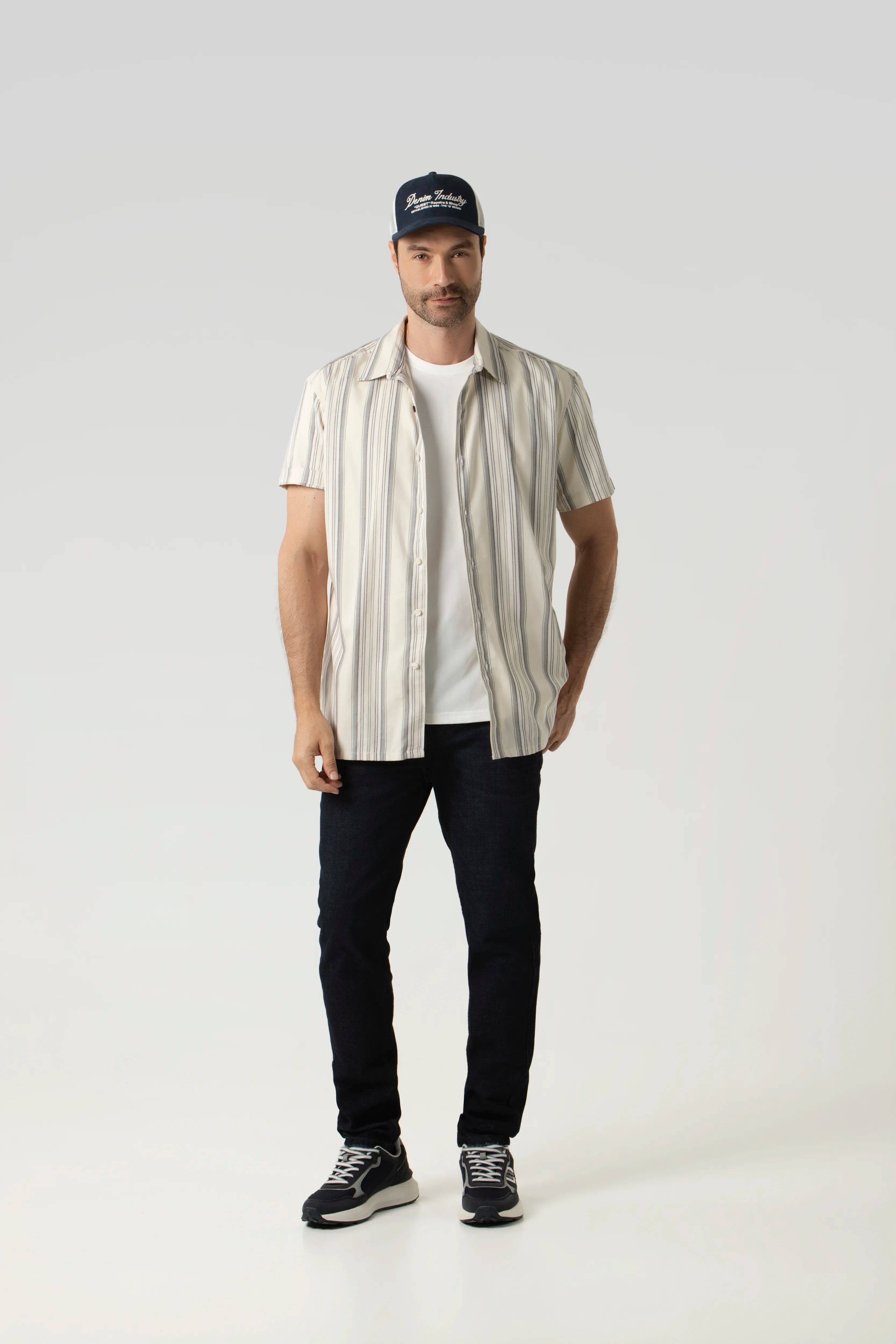 CAMISA MANGA CORTA COLOR BEIGE