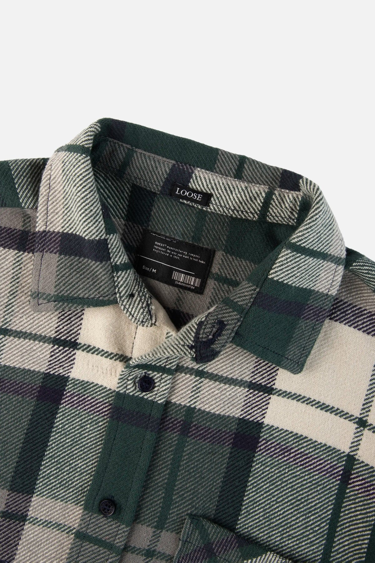 CAMISA MANGA LARGA COLOR VERDE OSCURO