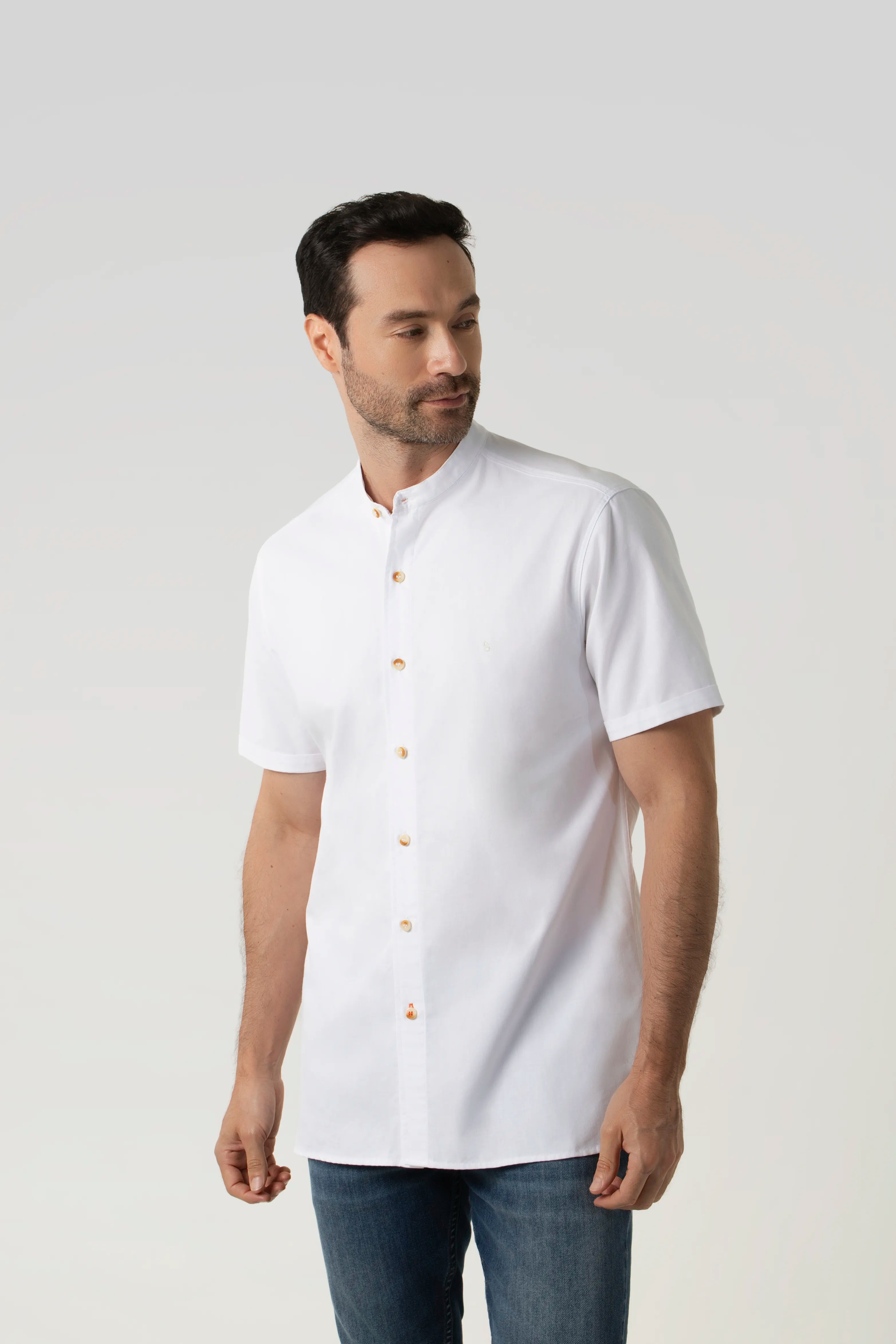 CAMISA MANGA CORTA COLOR BLANCO