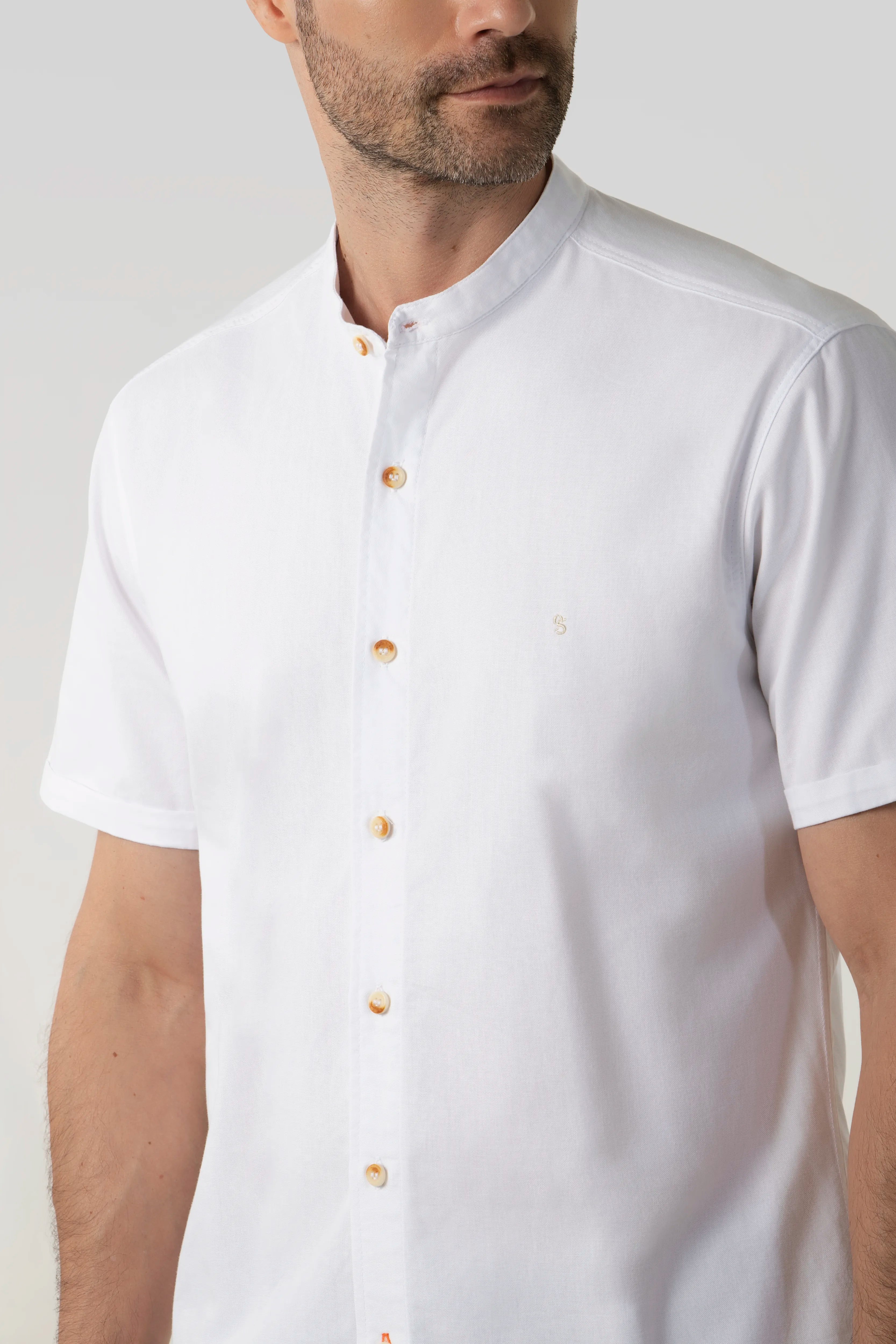 CAMISA MANGA CORTA COLOR BLANCO