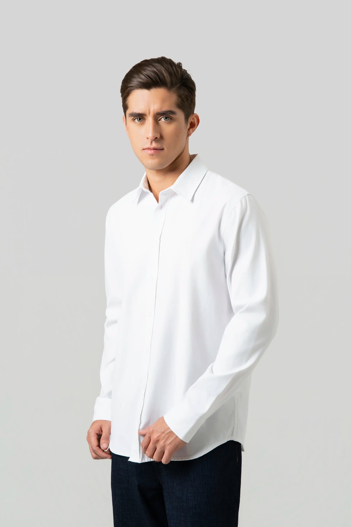 CAMISA MANGA LARGA COLOR IVORY