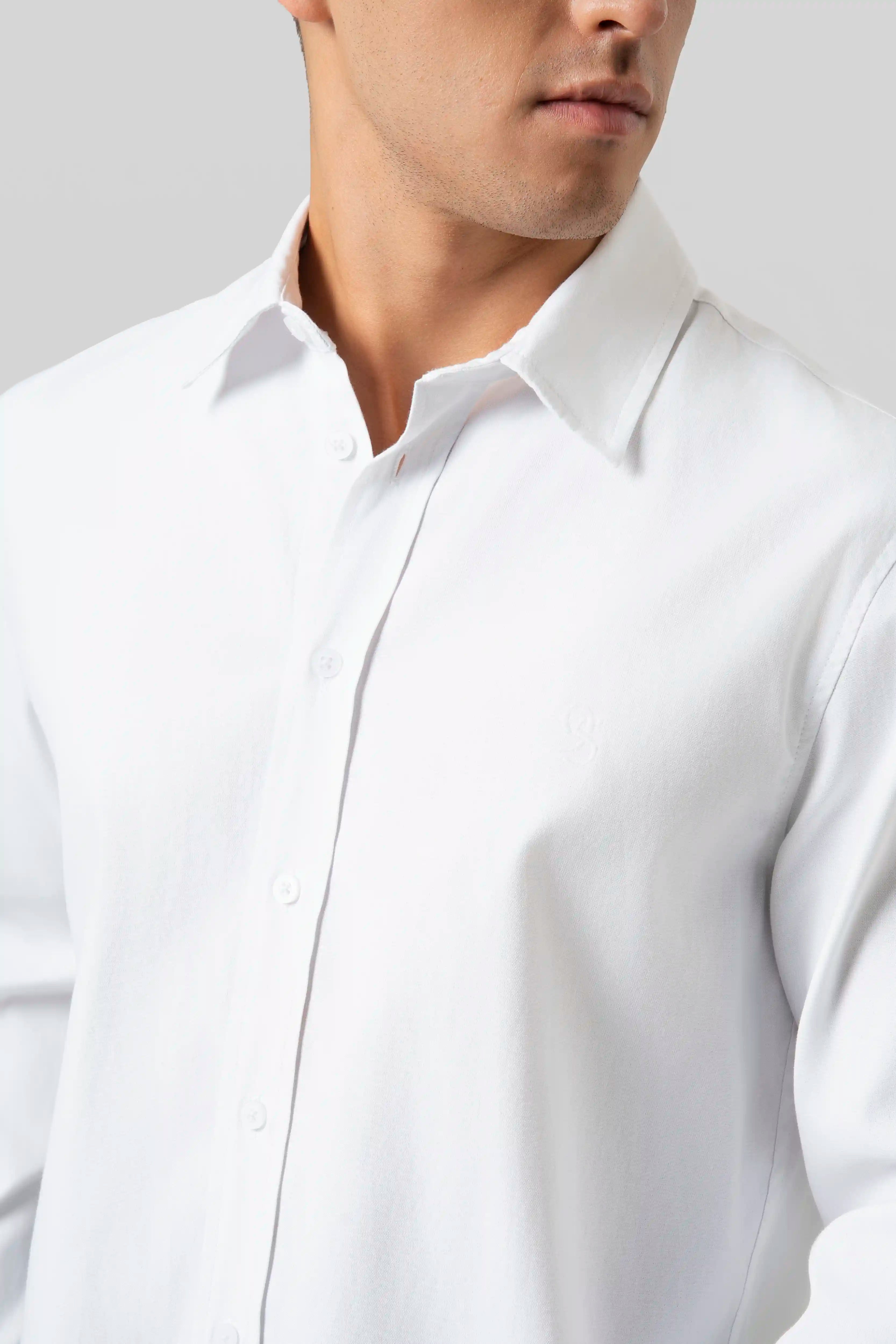 CAMISA MANGA LARGA COLOR IVORY
